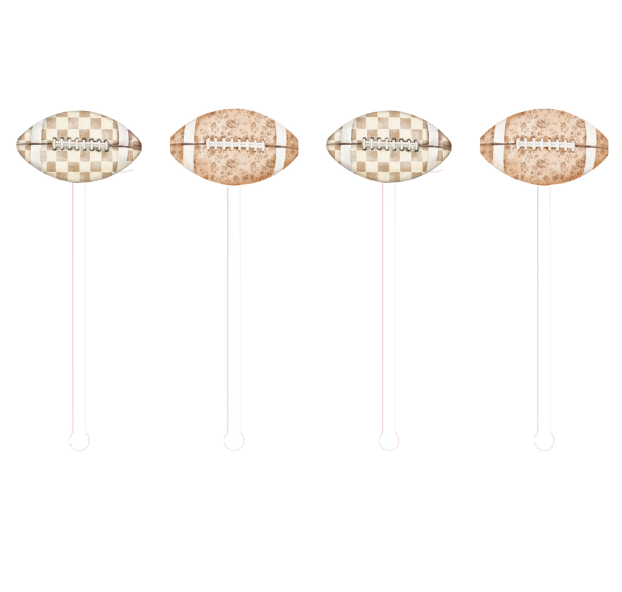 PRE ORDER (Ships 8/31) Football Swizzle Sticks