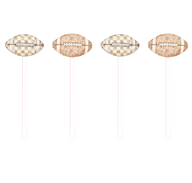 PRE ORDER (Ships 8/31) Football Swizzle Sticks