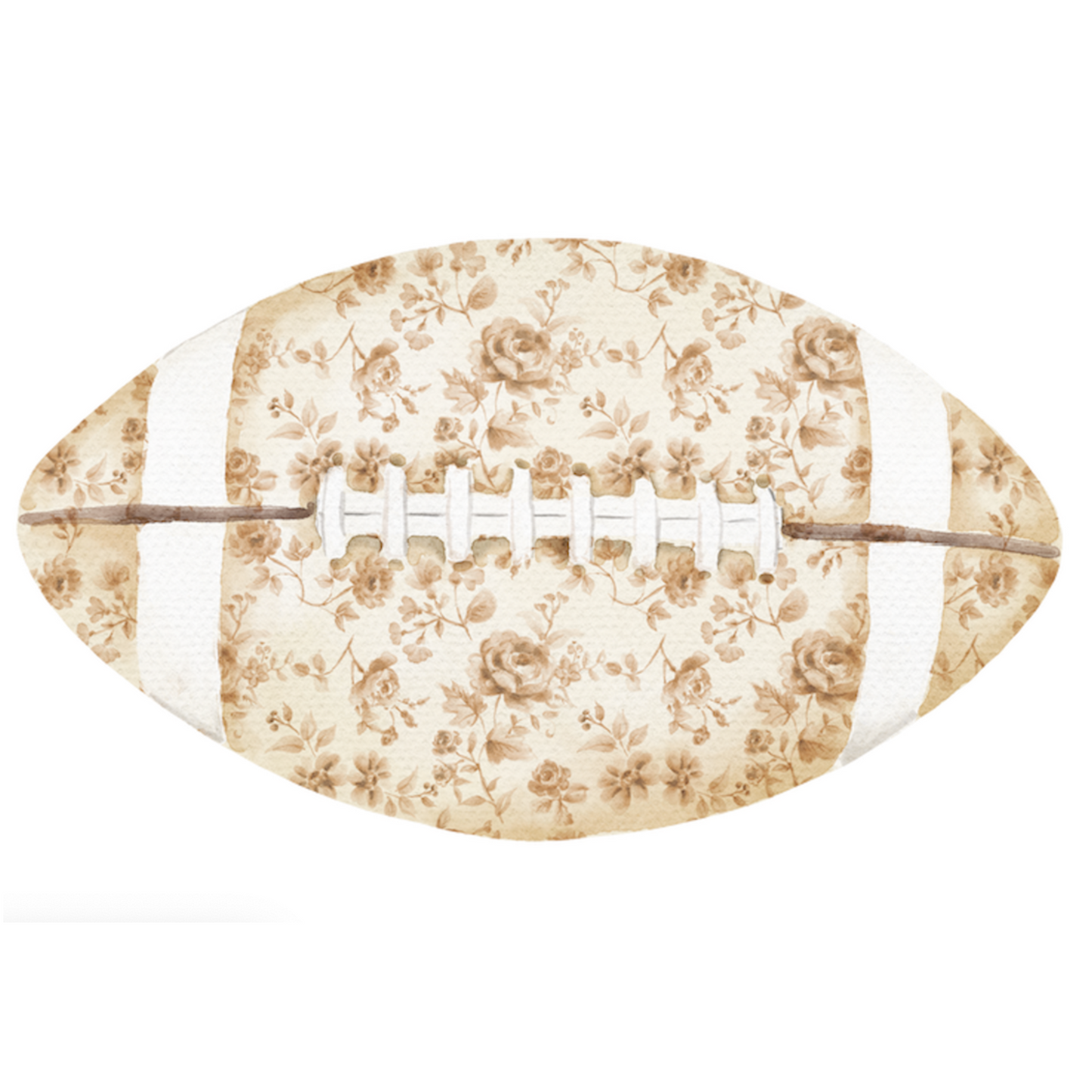PRE ORDER (Ships 8/31) Floral Football Acrylic Party Platter