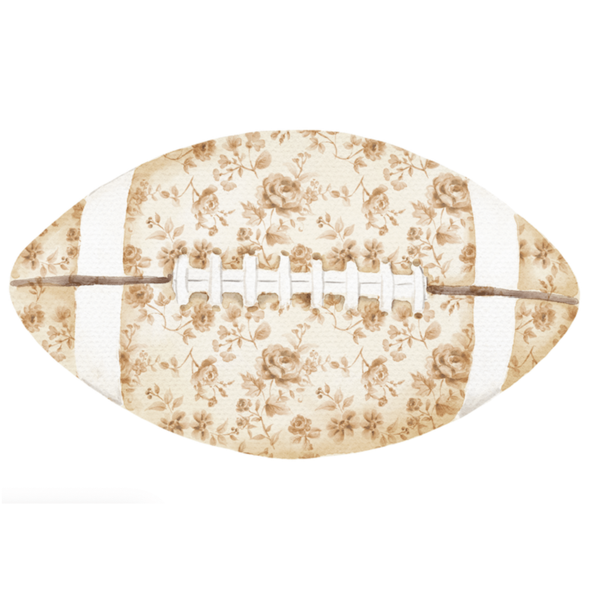 Floral Football Acrylic Party Platter (Sale)