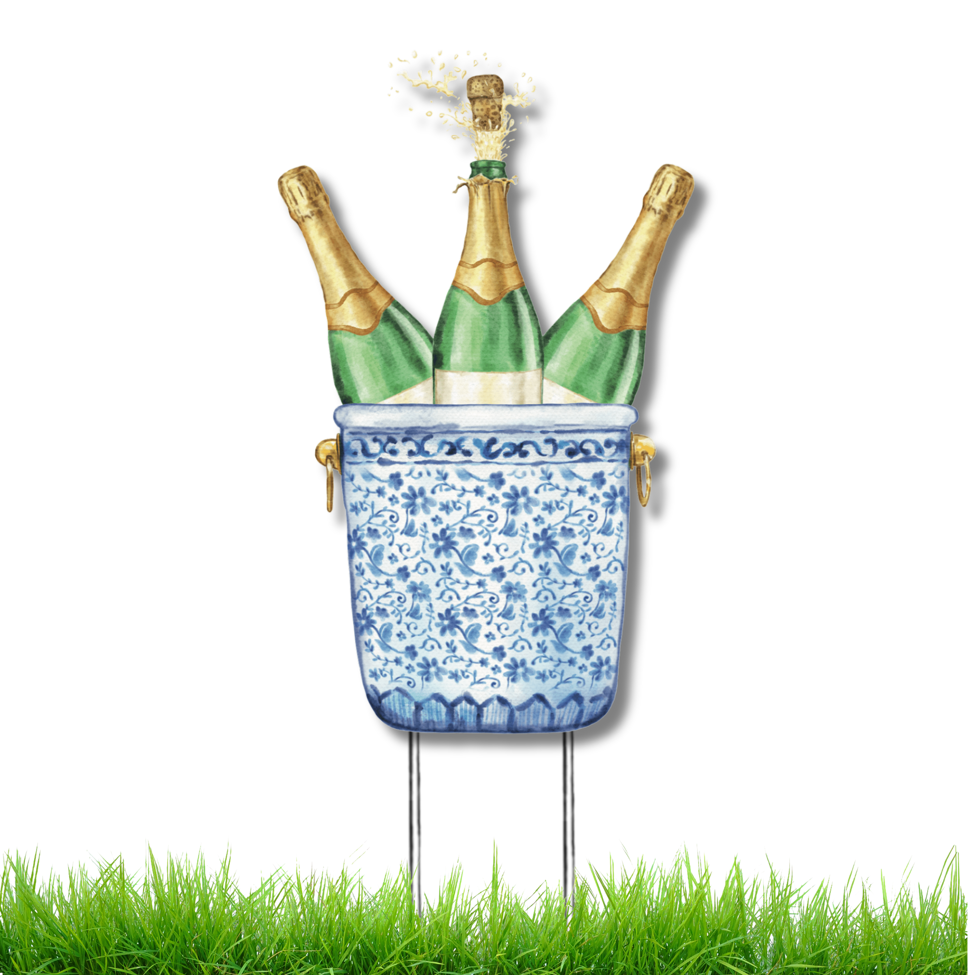 Pop The Bubbly Garden Stake (Sale)