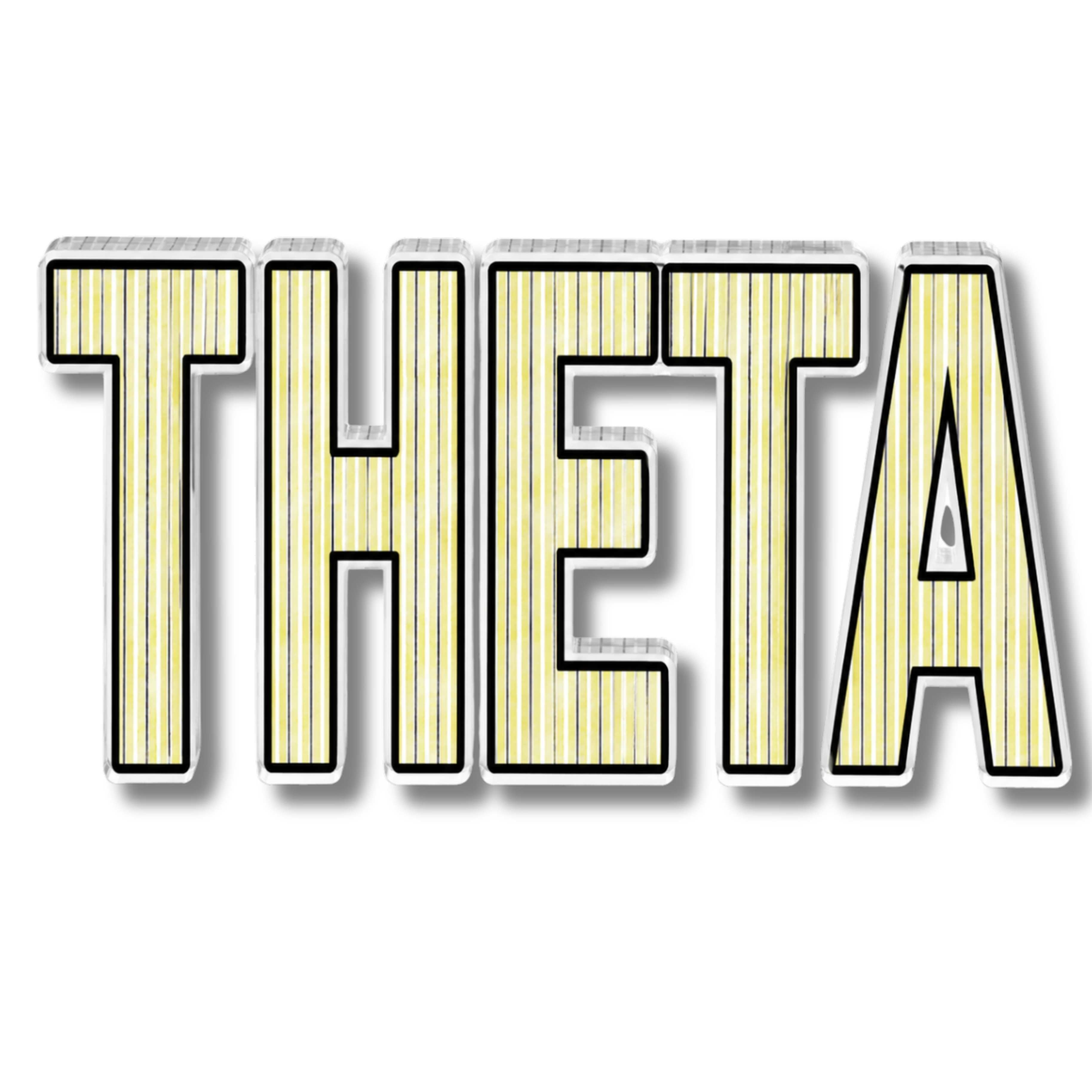 Kappa Alpha Theta Signature Stripe Acrylic Shelfie