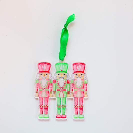March of the Nutcrackers (Red) Ornament