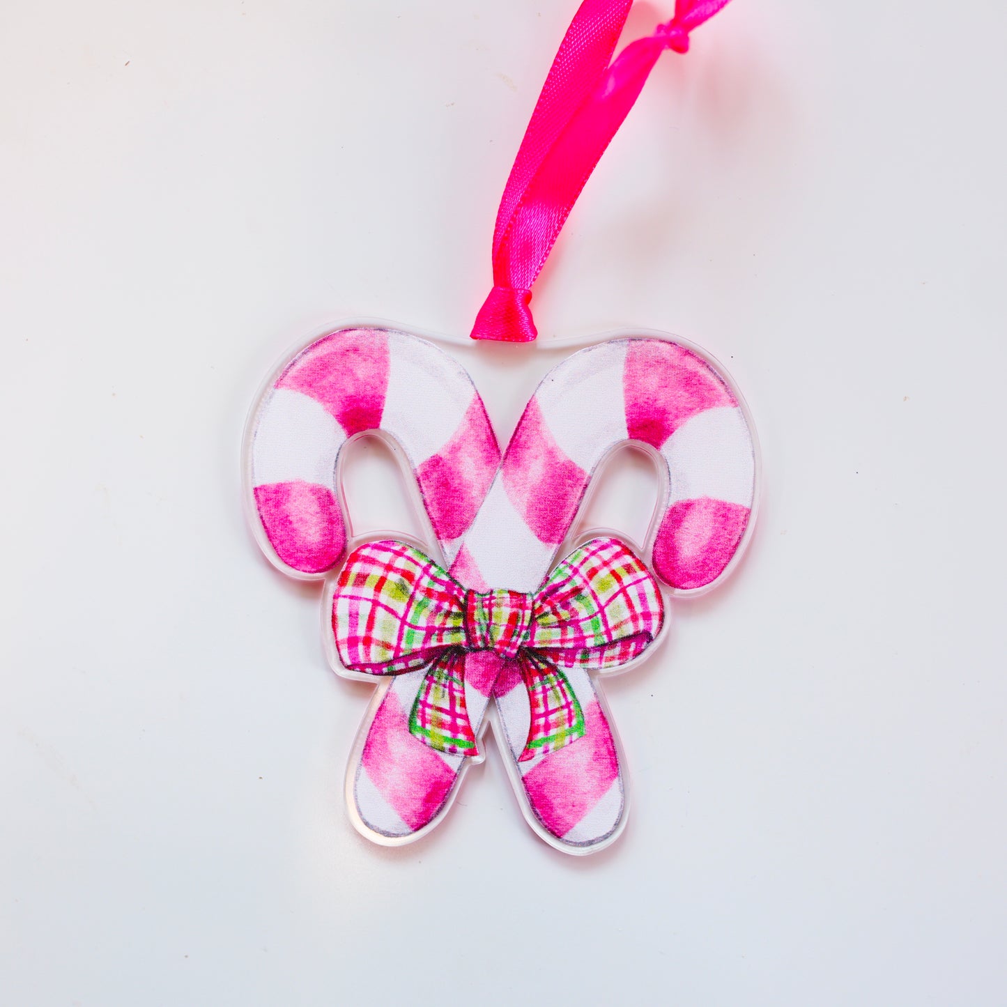 Candy Cane Duet (Pink) Ornament
