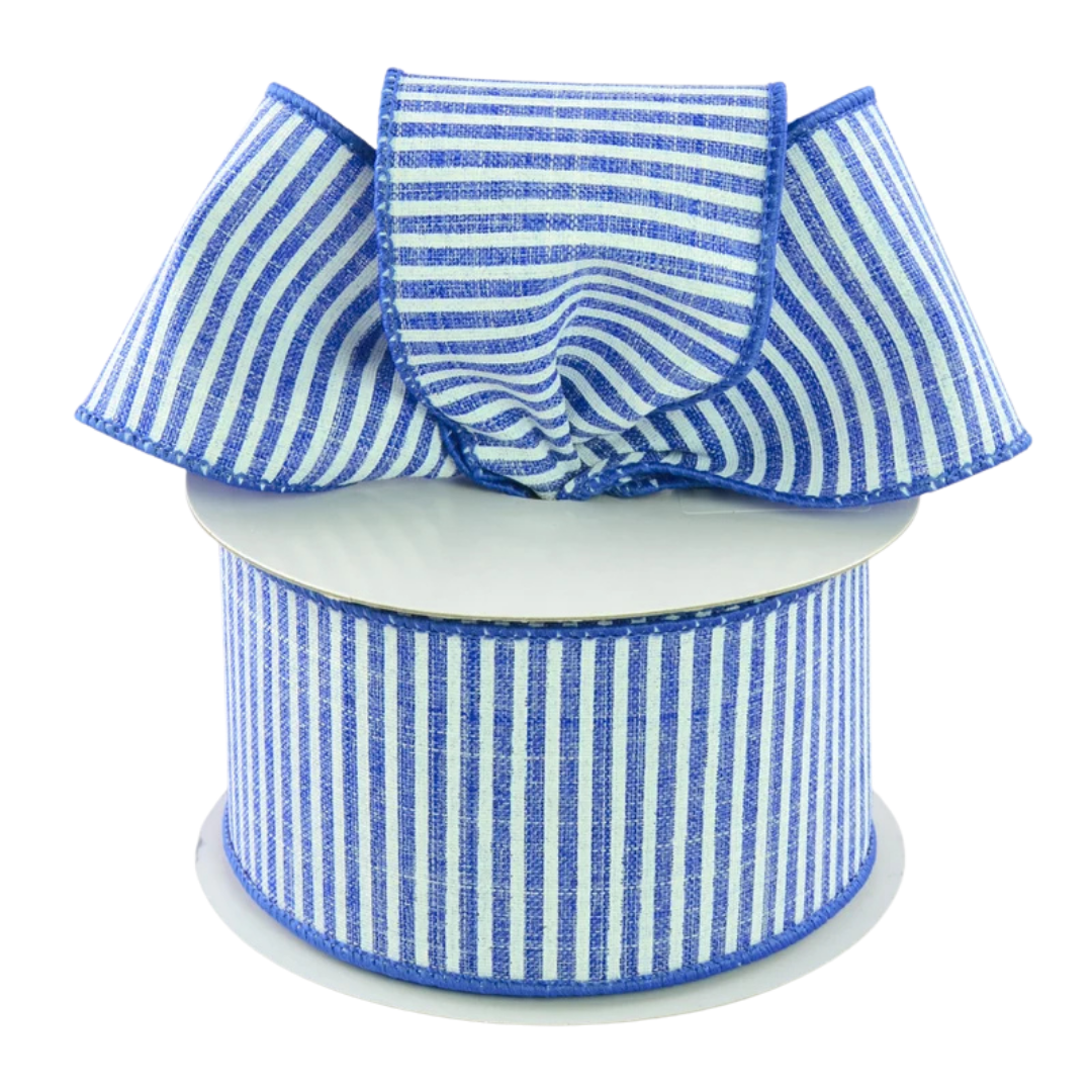 Blue & White Pinstripe Ribbon
