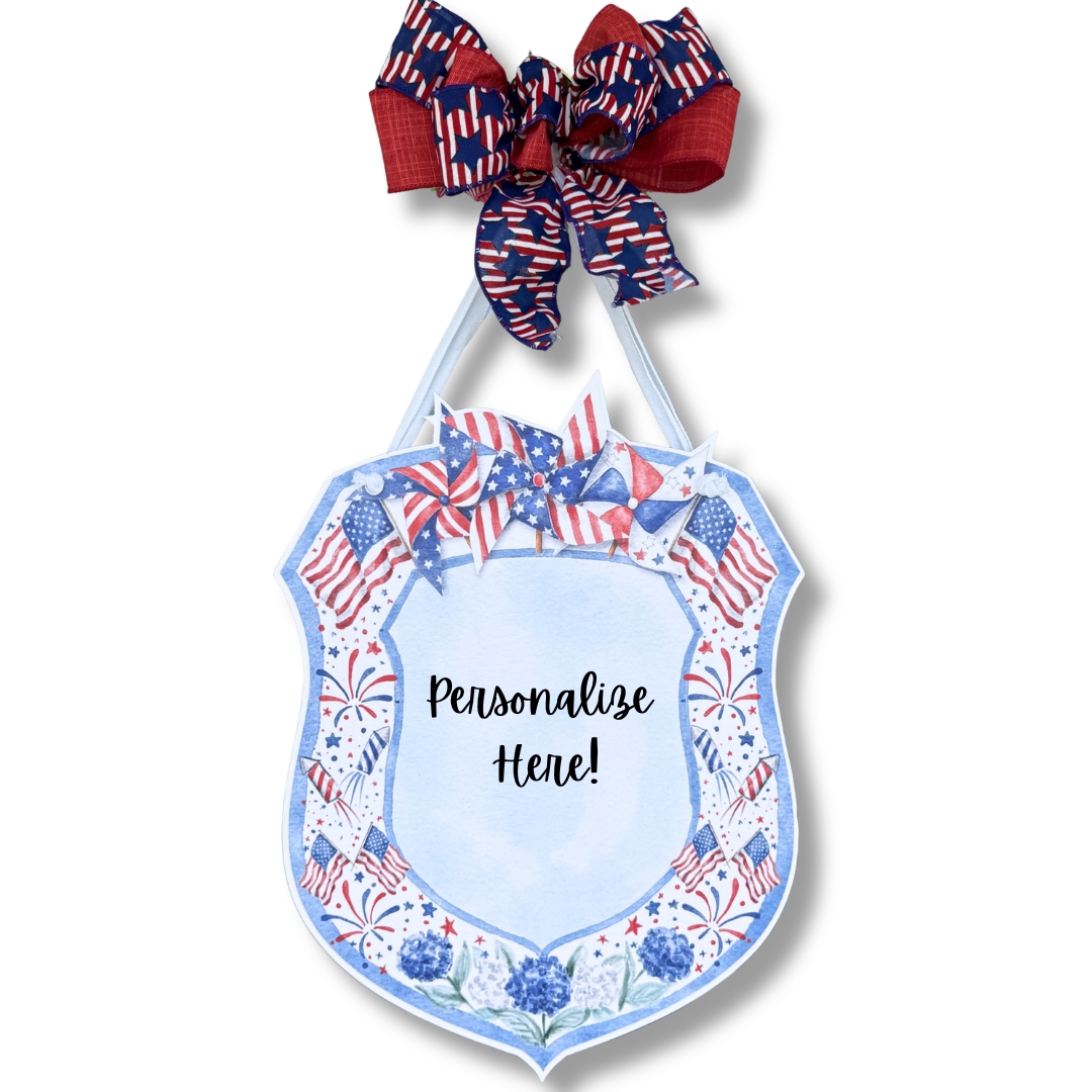 Fireworks and Flipflops Reversible Door Hanger