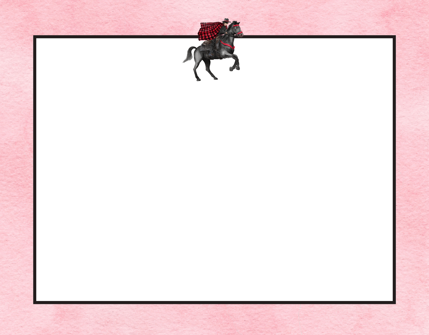 Red & Black Rider Notecard Set