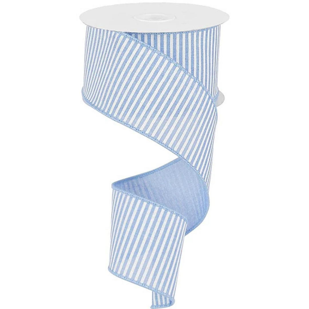 Pale Blue & White Pinstripe Ribbon