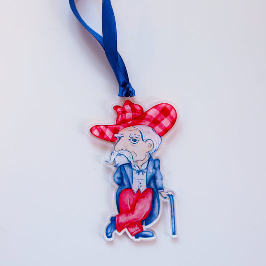 Blue and Red Reb Ornament