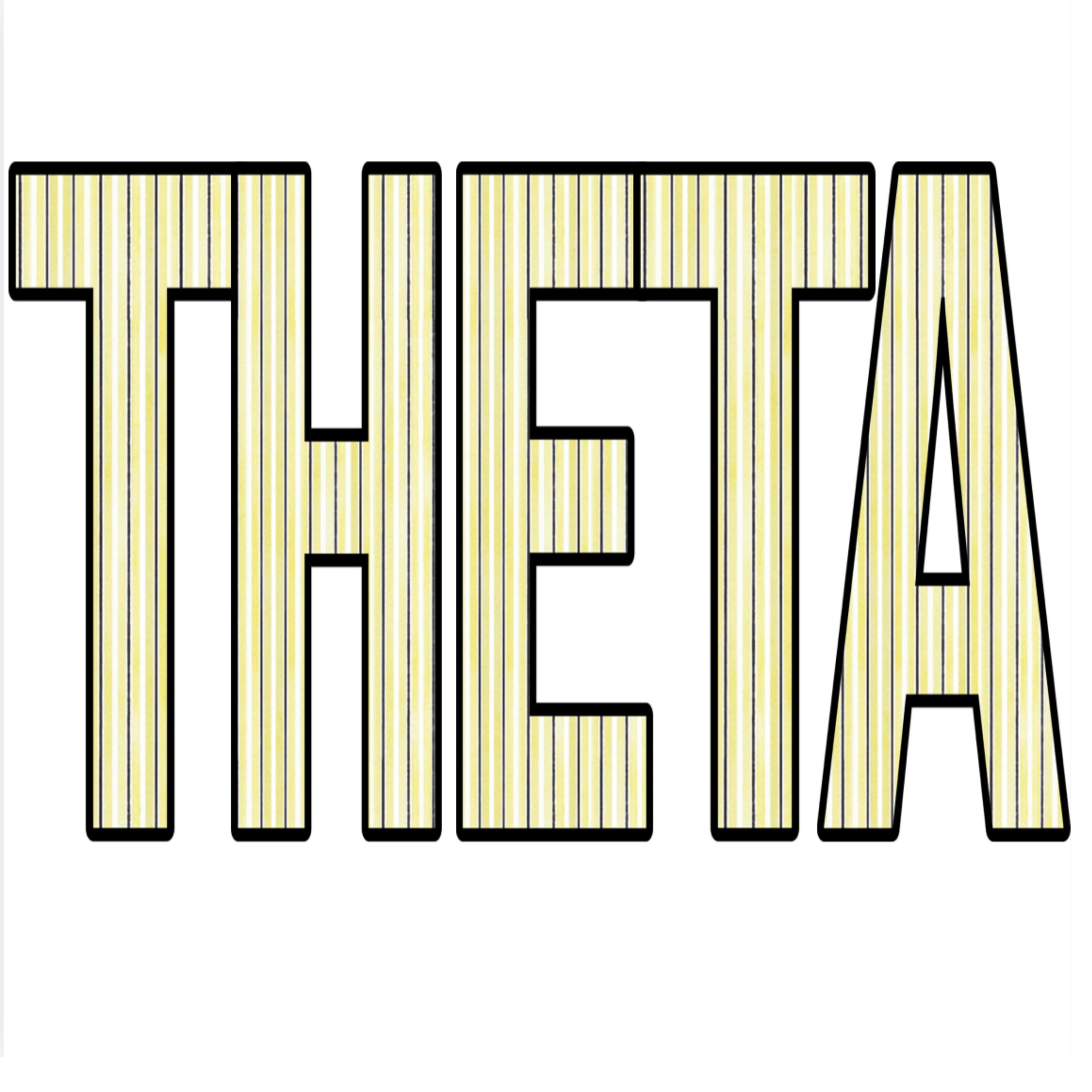 Kappa Alpha Theta Signature Stripe Acrylic Shelfie