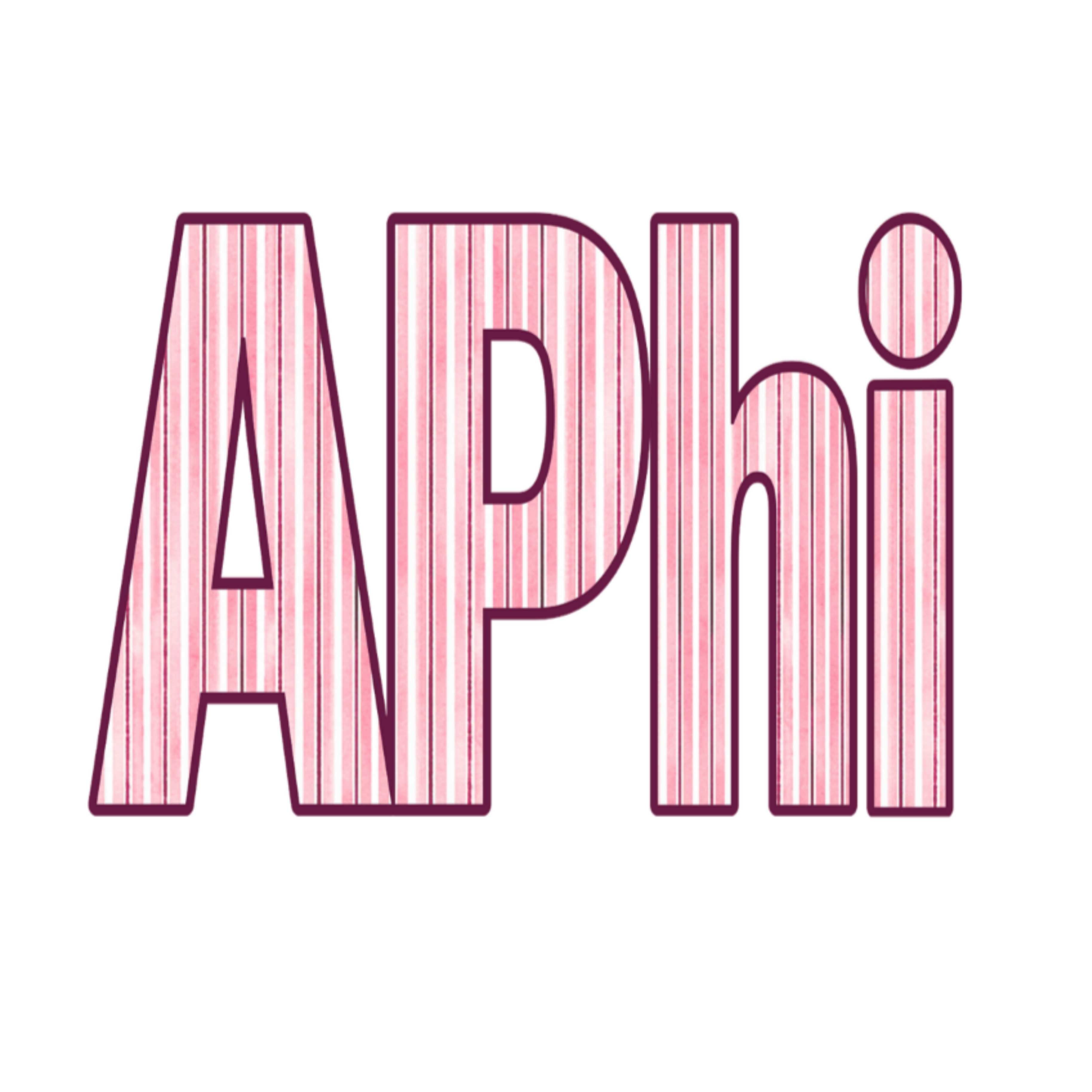 Alpha Phi Signature Stripe Acrylic Shelfie