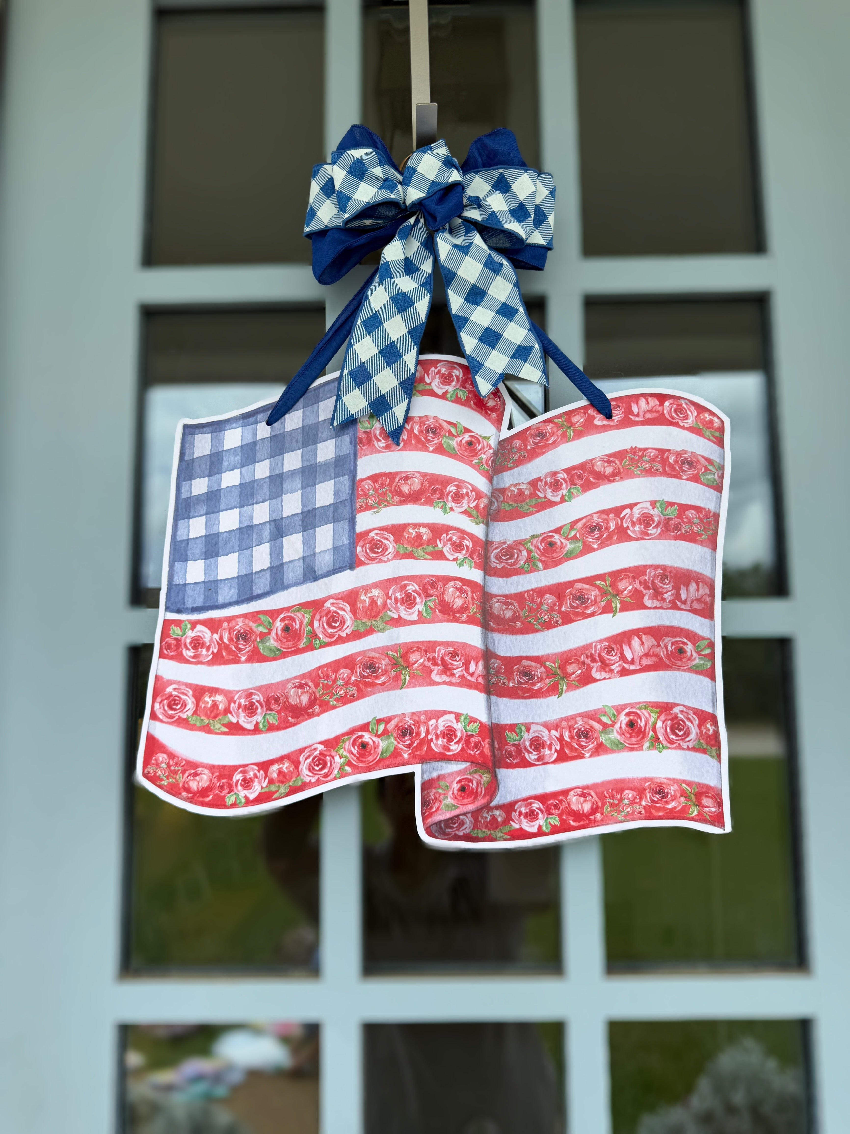 Floral Freedom Door Hanger