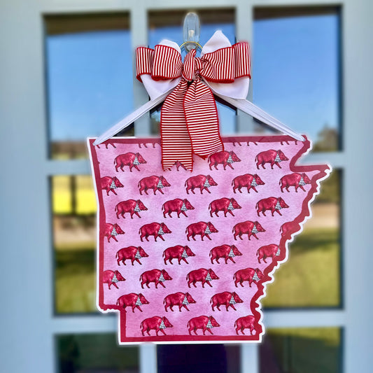 Crimson Hog Printed Door Hanger