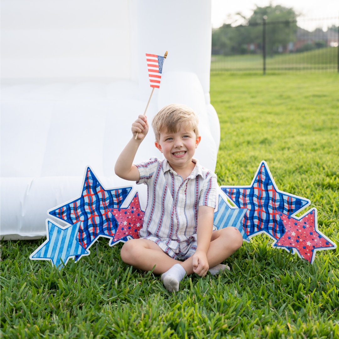 Star Spangled Trio Garden Stake