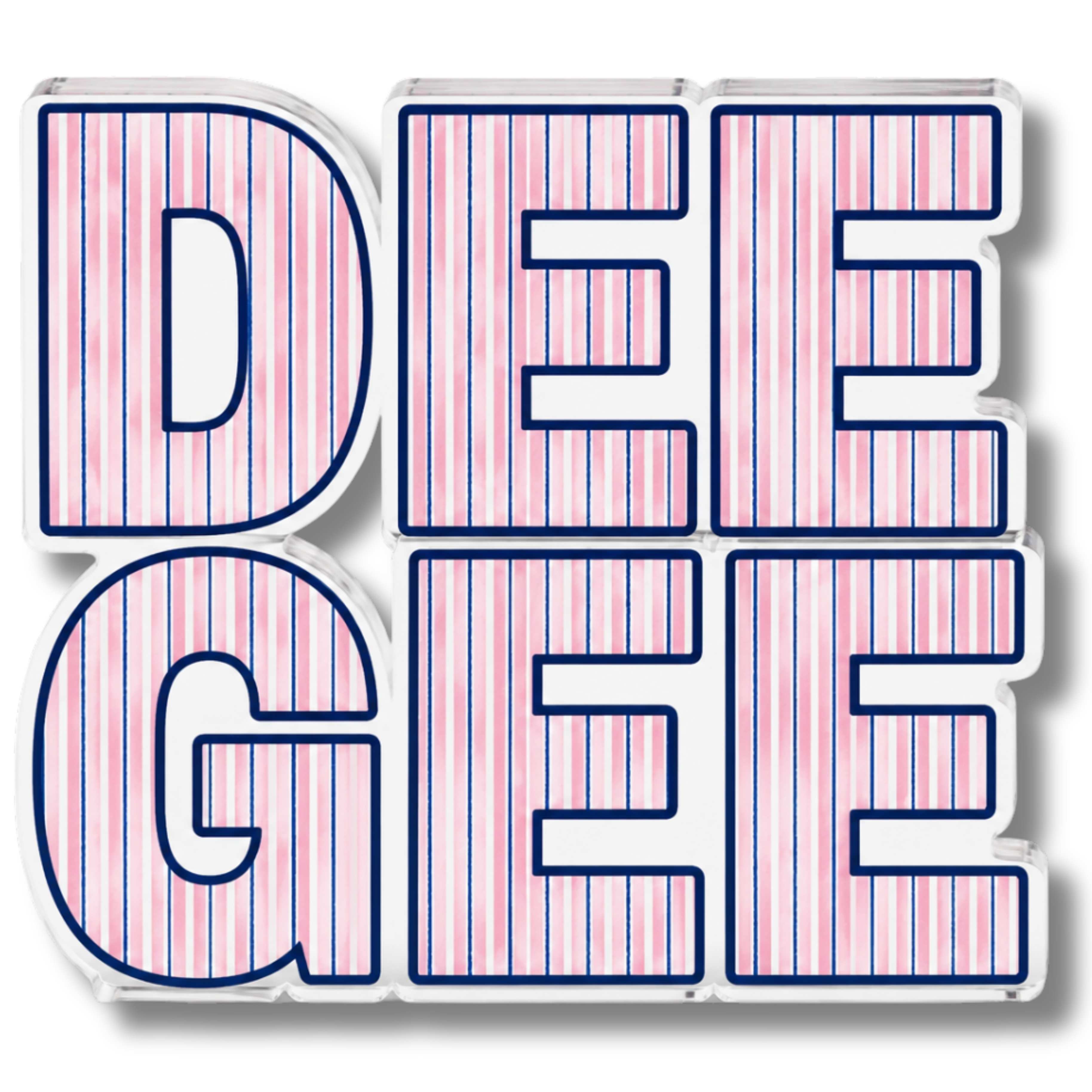 Delta Gamma Signature Stripe Acrylic Shelfie