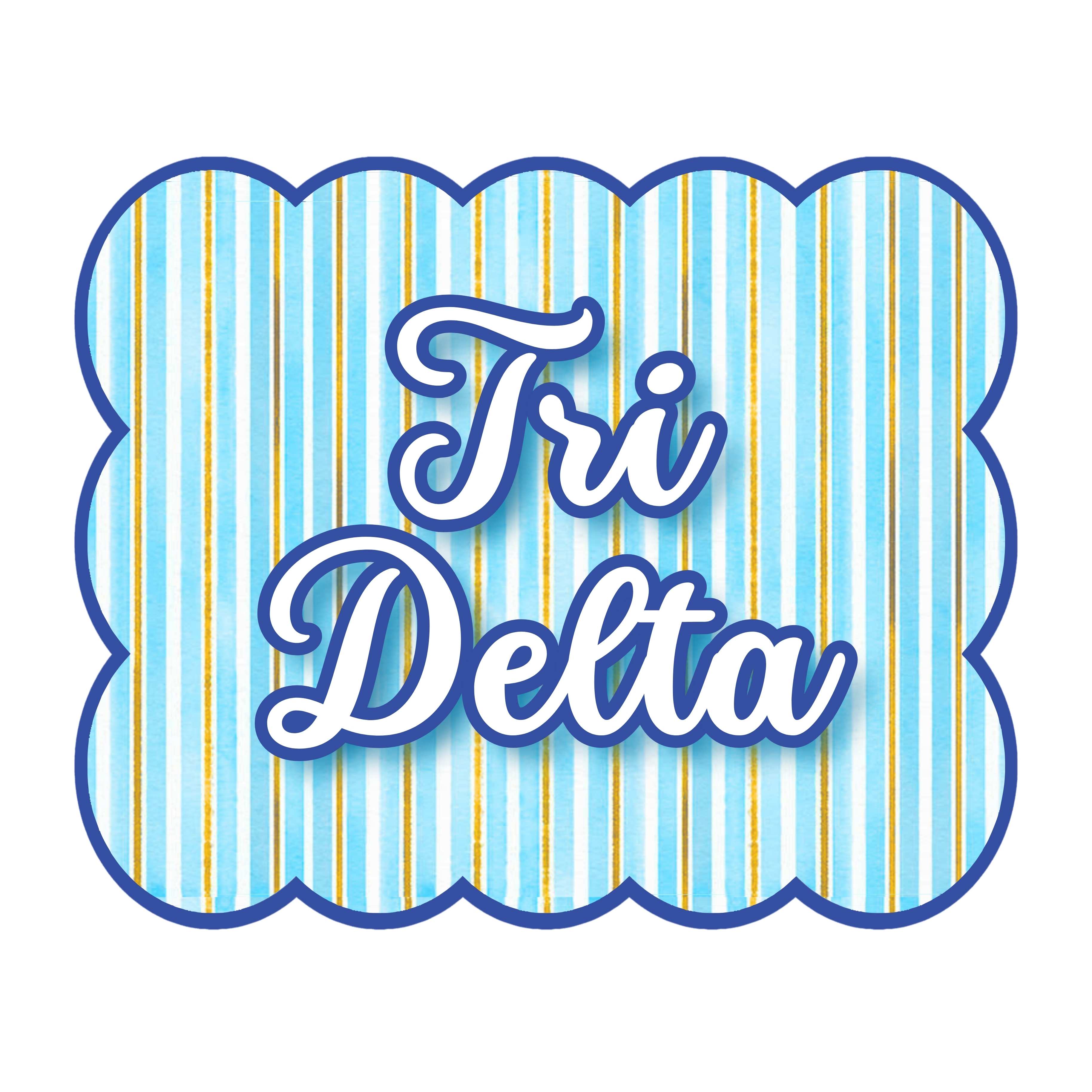 Tri Delta Signature Stripe Door Hanger