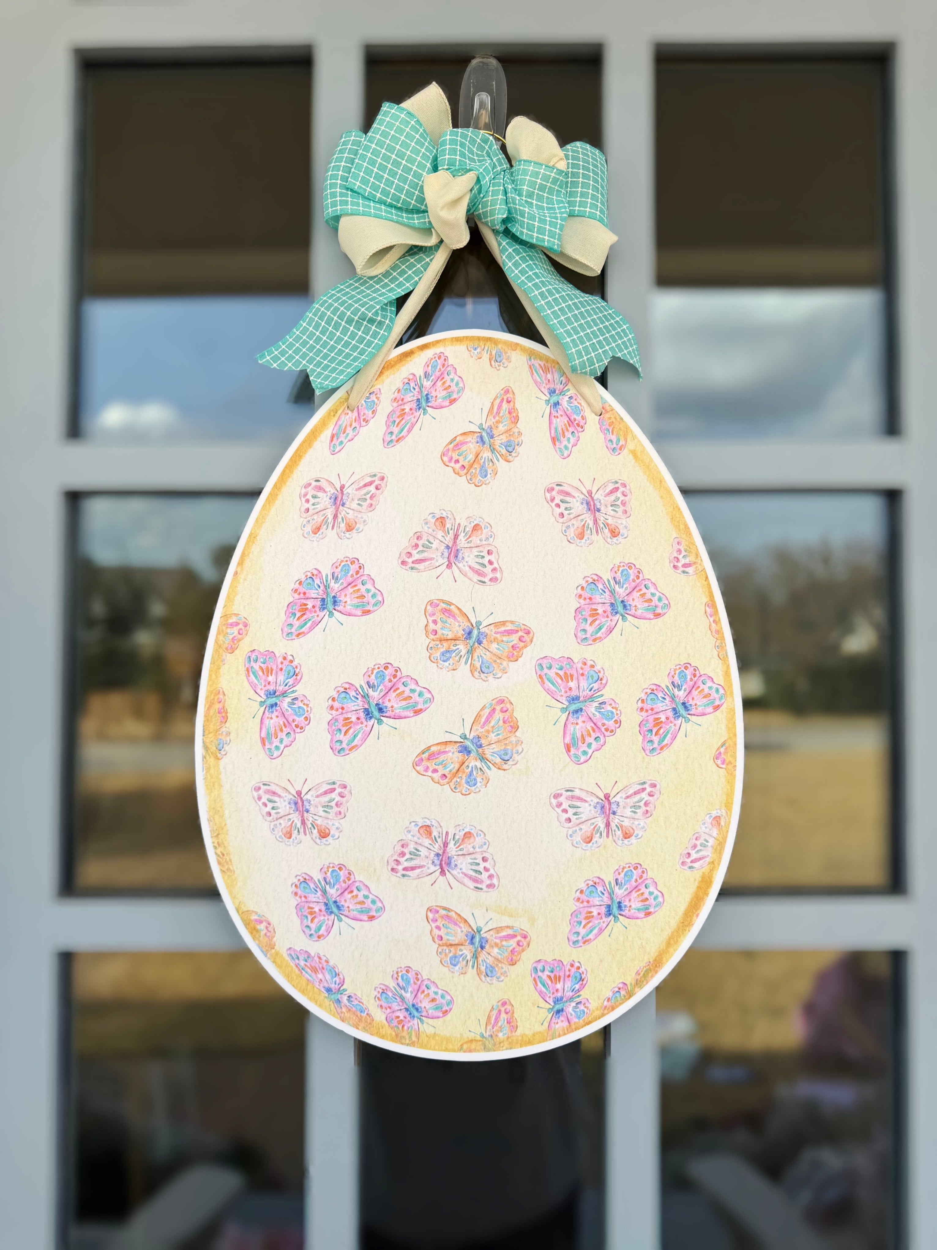 Butterfly Garden Egg Door Hanger