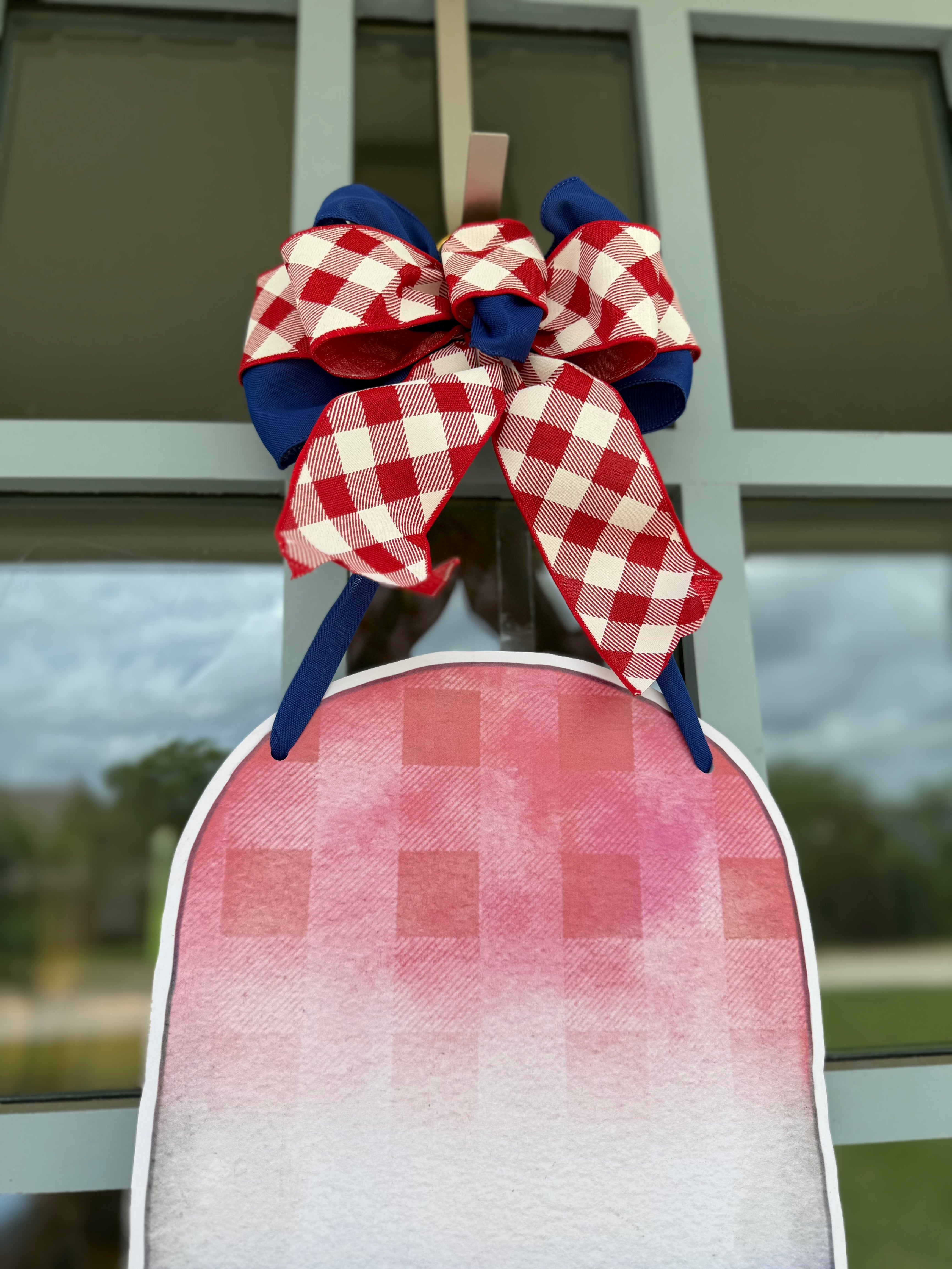 Red White and Sweet Door Hanger