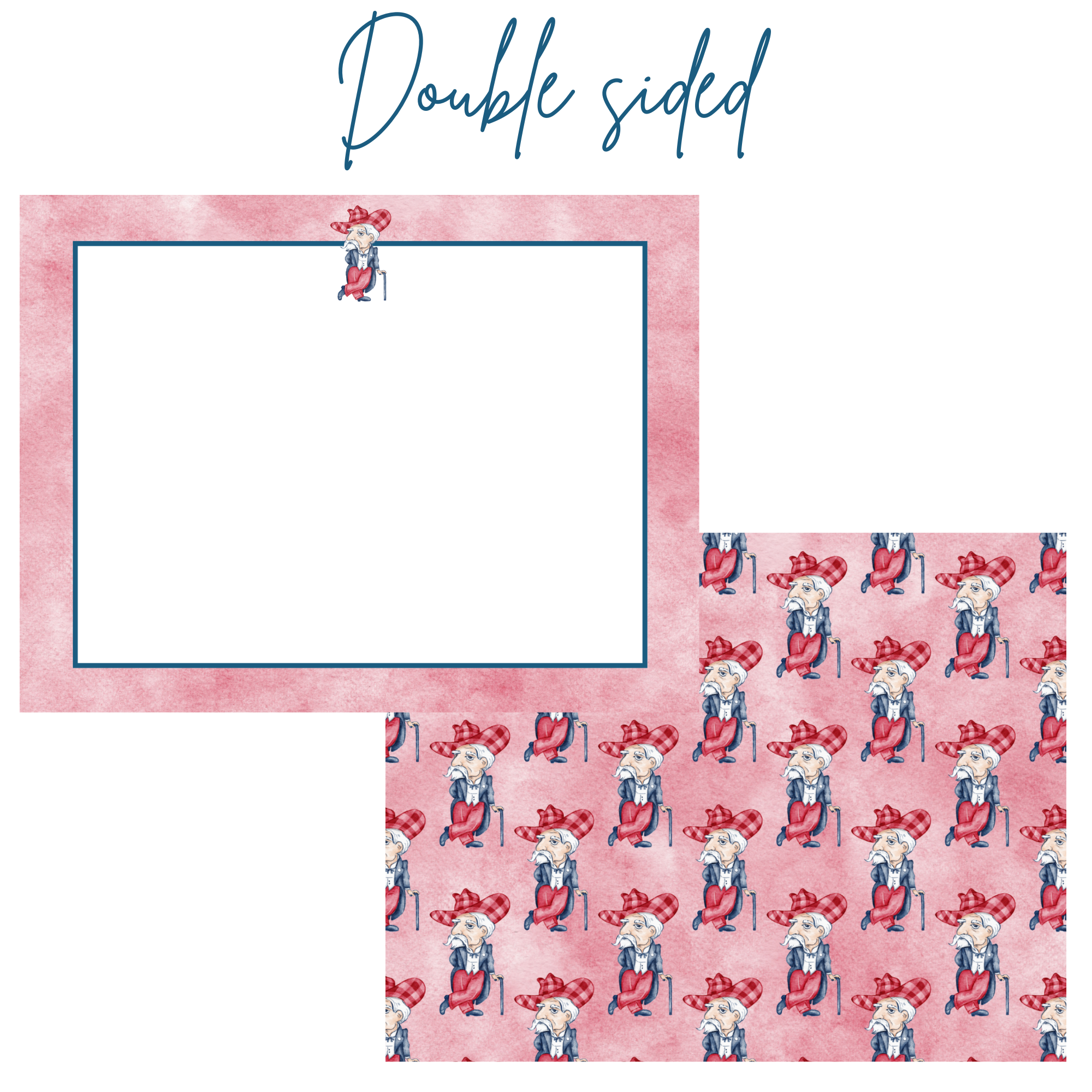 Red & Blue Reb Notecard Set