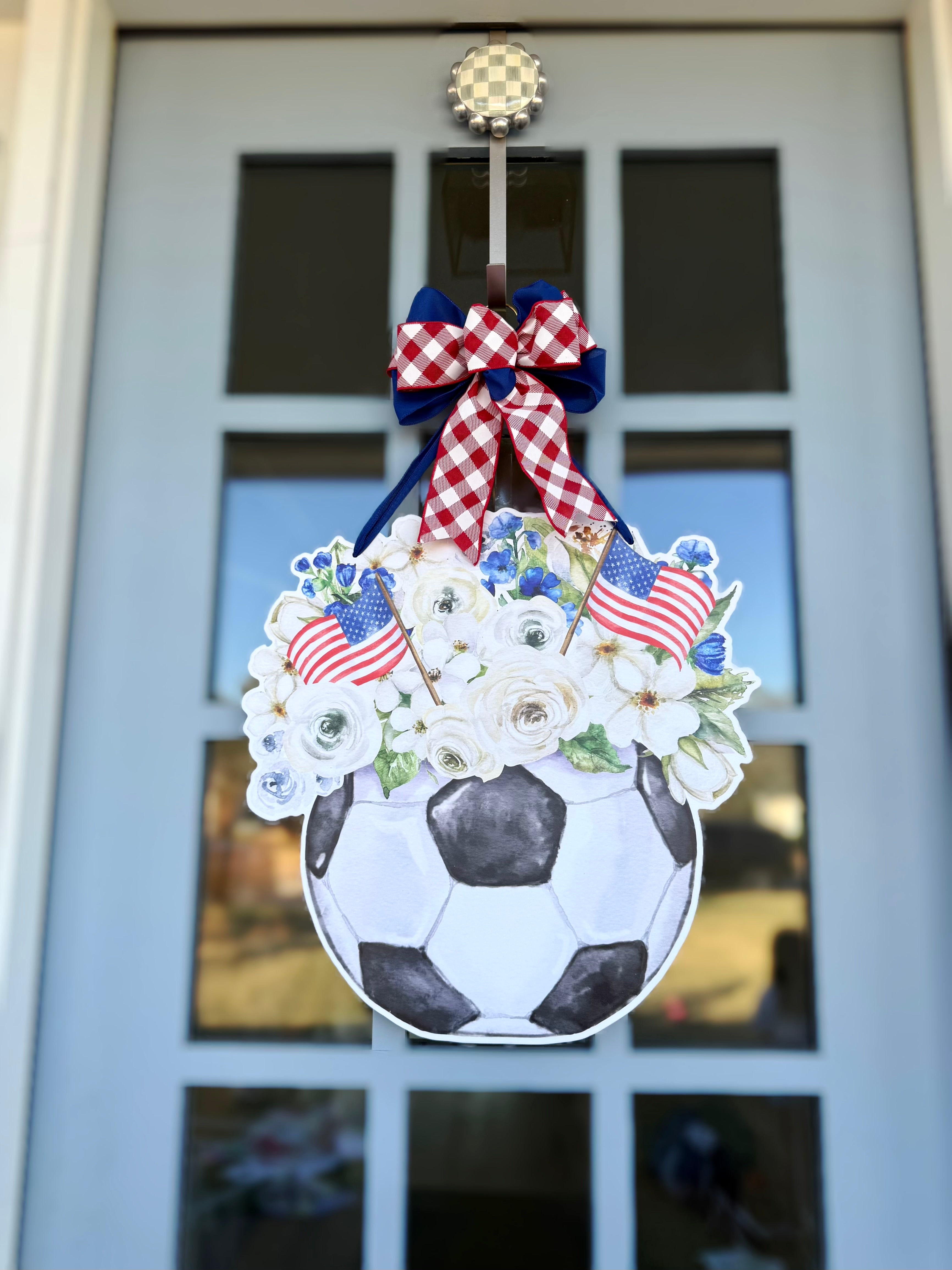 Pitch and Petals Door Hanger