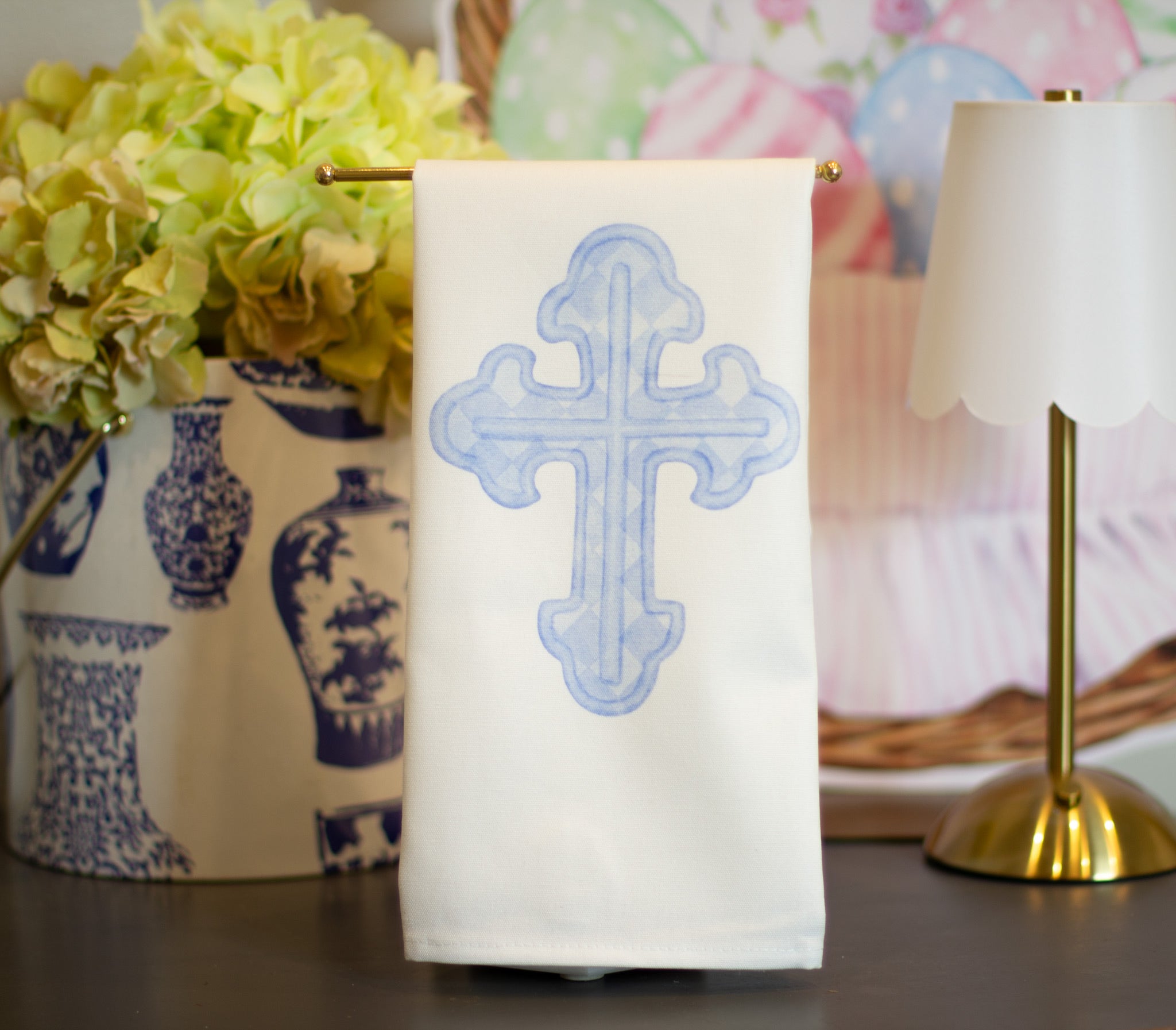 Watercolor Cross Tea Towel