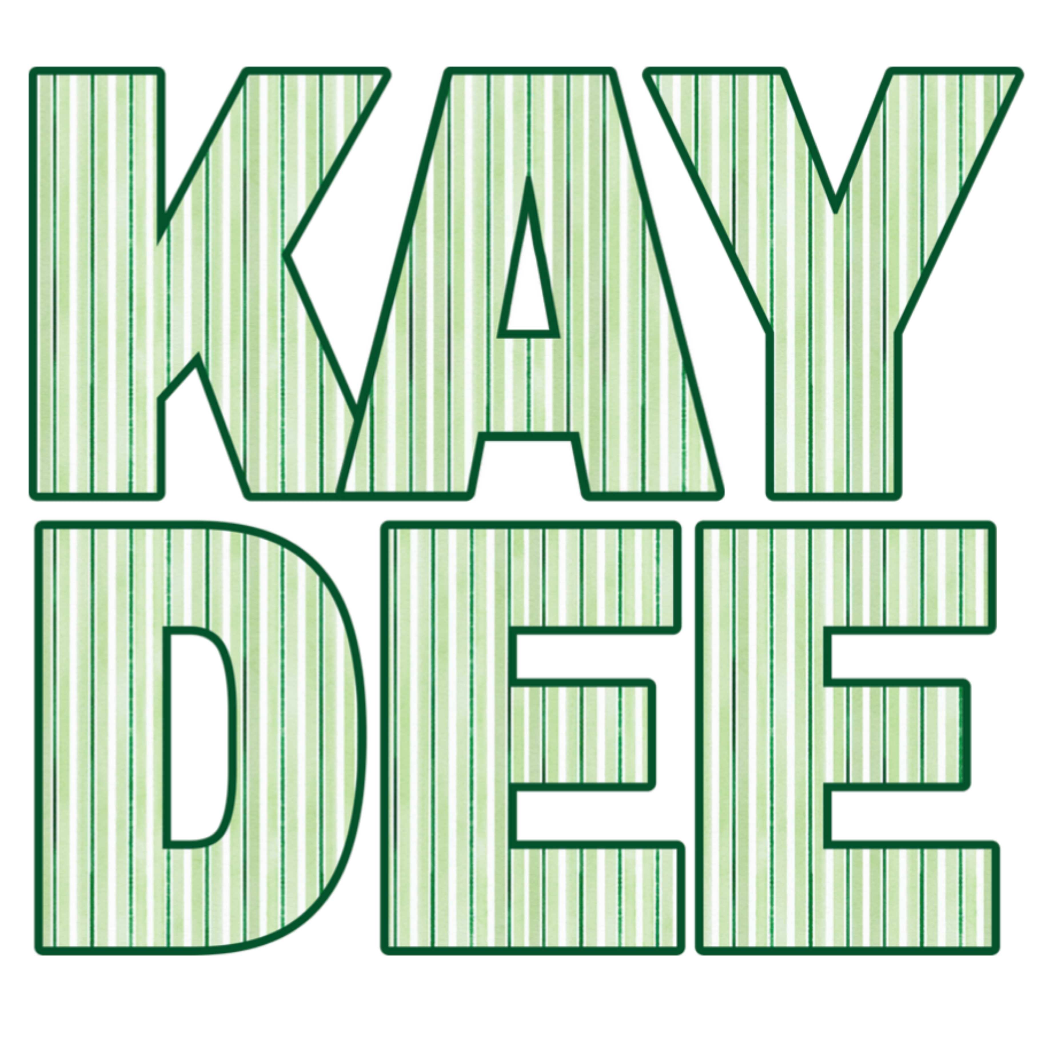 Kappa Delta Signature Stripe Acrylic Shelfie