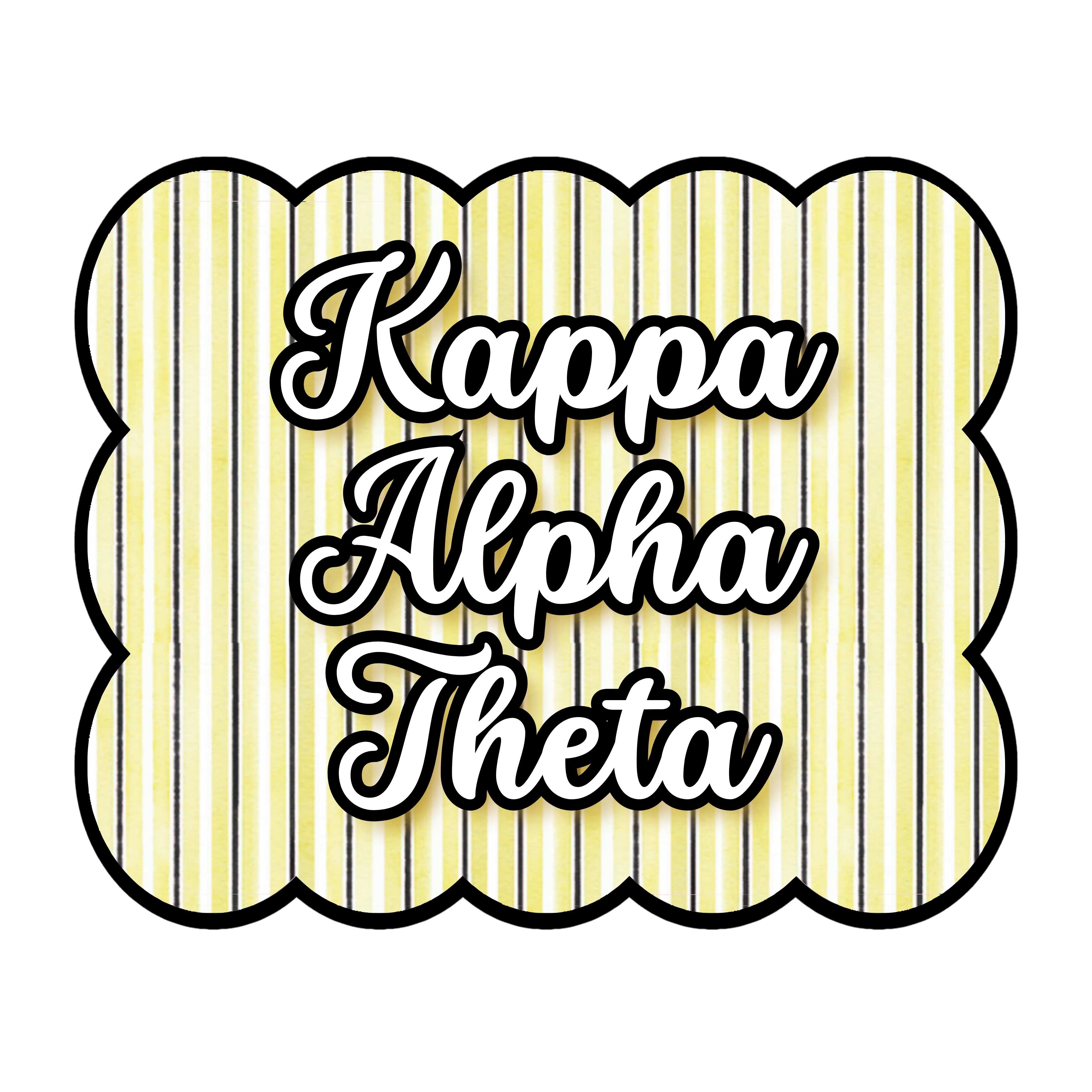 Kappa Alpha Theta Signature Stripe Door Hanger