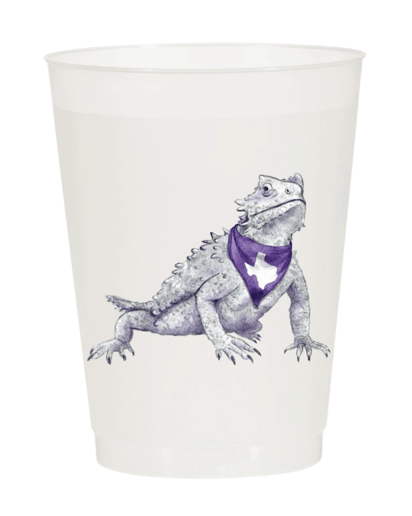 Purple Horned Frog Frosted 16 oz Cup Set