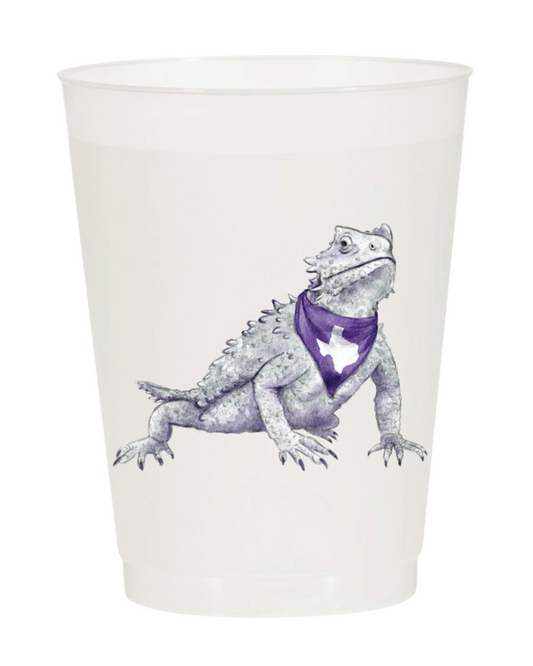 PRE ORDER (Ships 8/31) Purple Horned Frog Frosted 16 oz Cup Set
