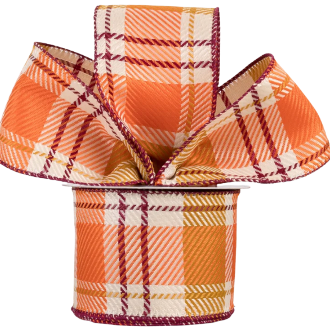 Fall Woven Plaid Ribbon