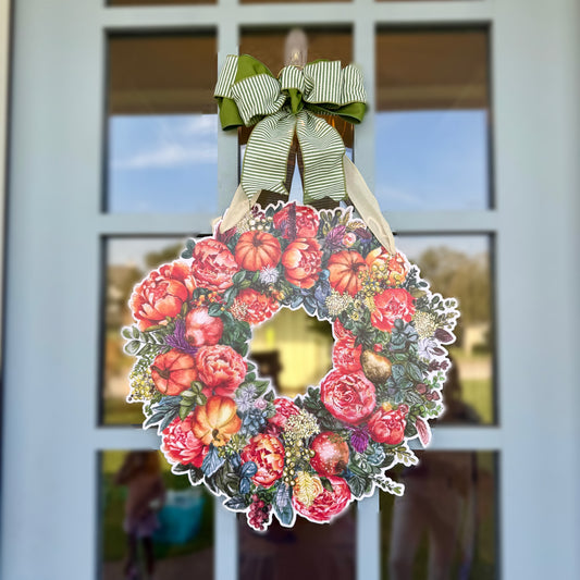 Petals and Pumpkins Door Hanger