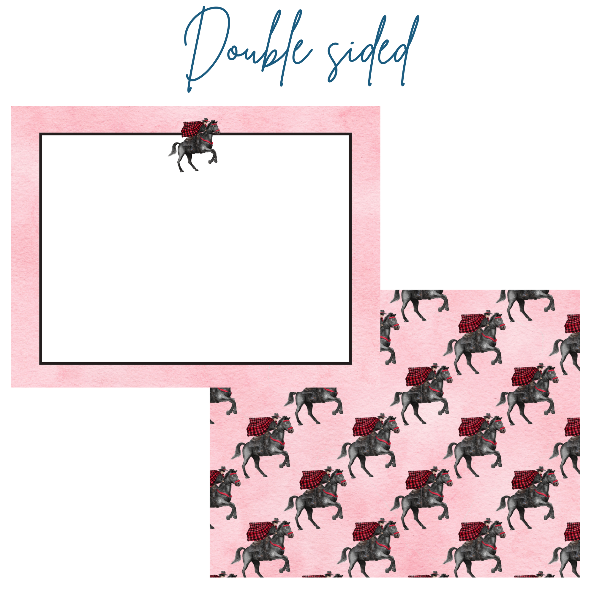 Red & Black Rider Notecard Set