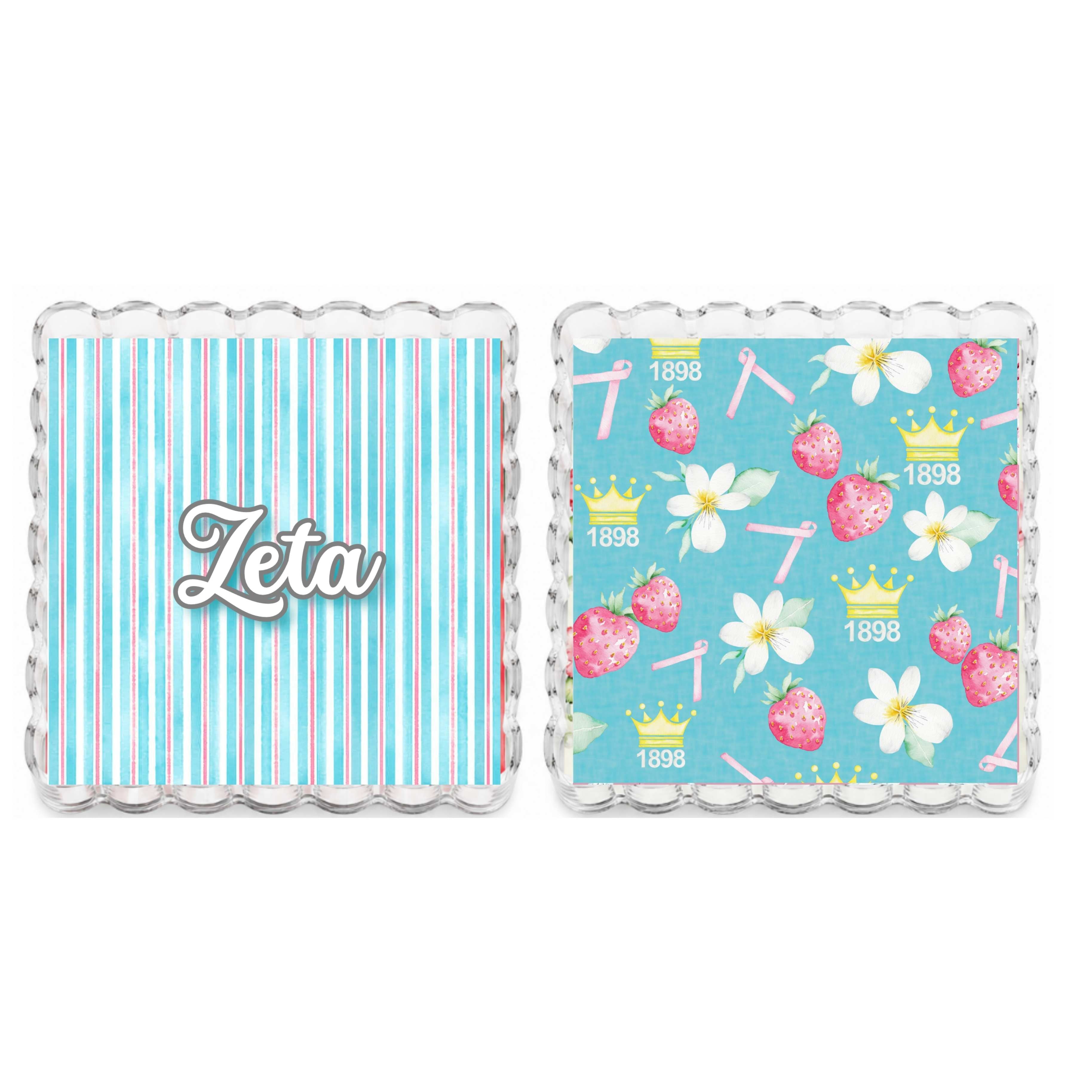 Zeta Tau Alpha Reversible & Interchangeable Trinket Tray