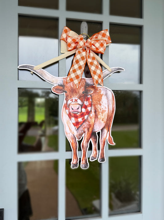 PRE ORDER (Ships 8/31) Lonestar Longhorn Door Hanger