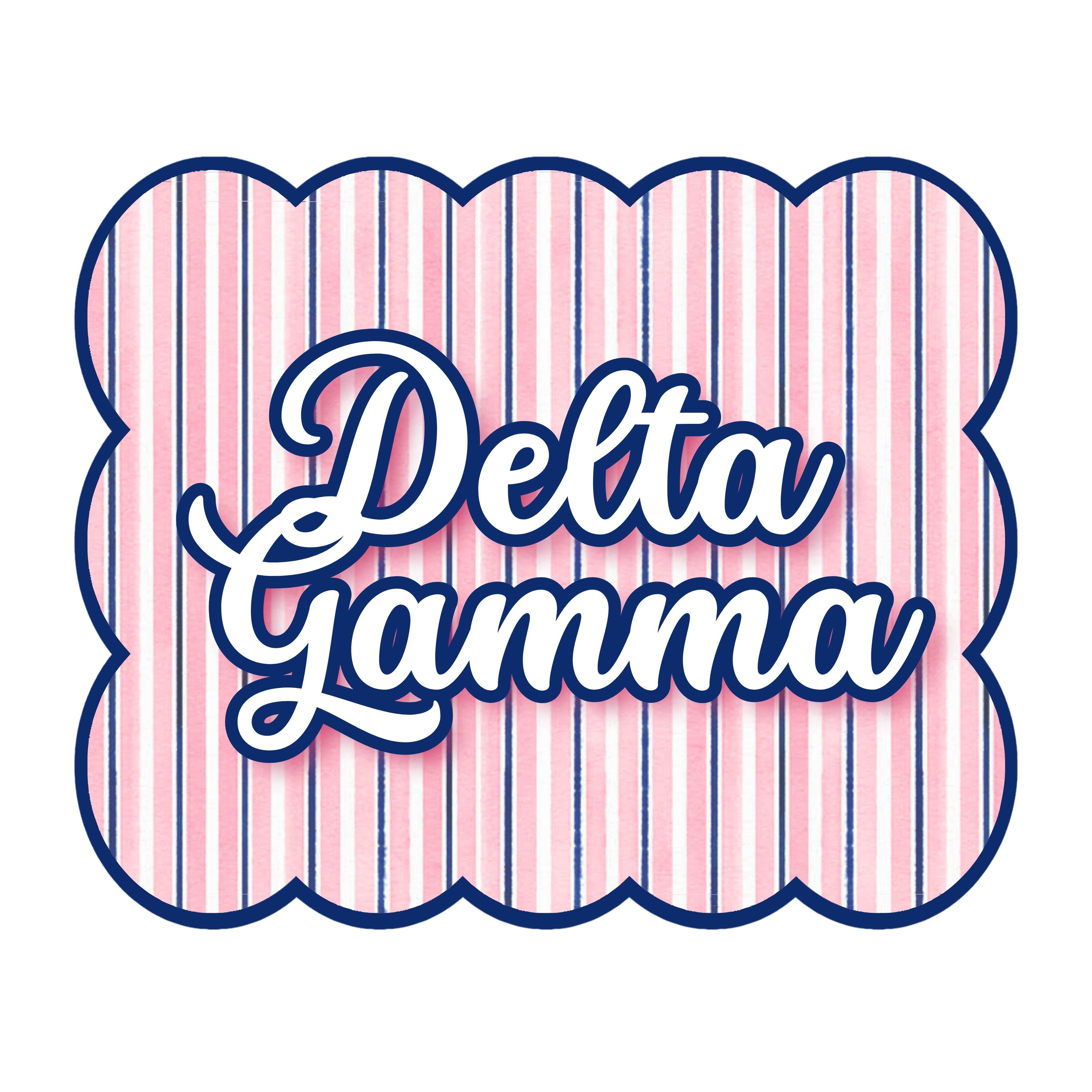 Delta Gamma Signature Stripe Door Hanger