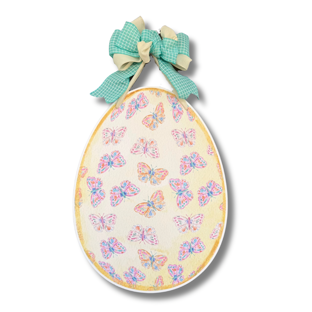Butterfly Garden Egg Door Hanger