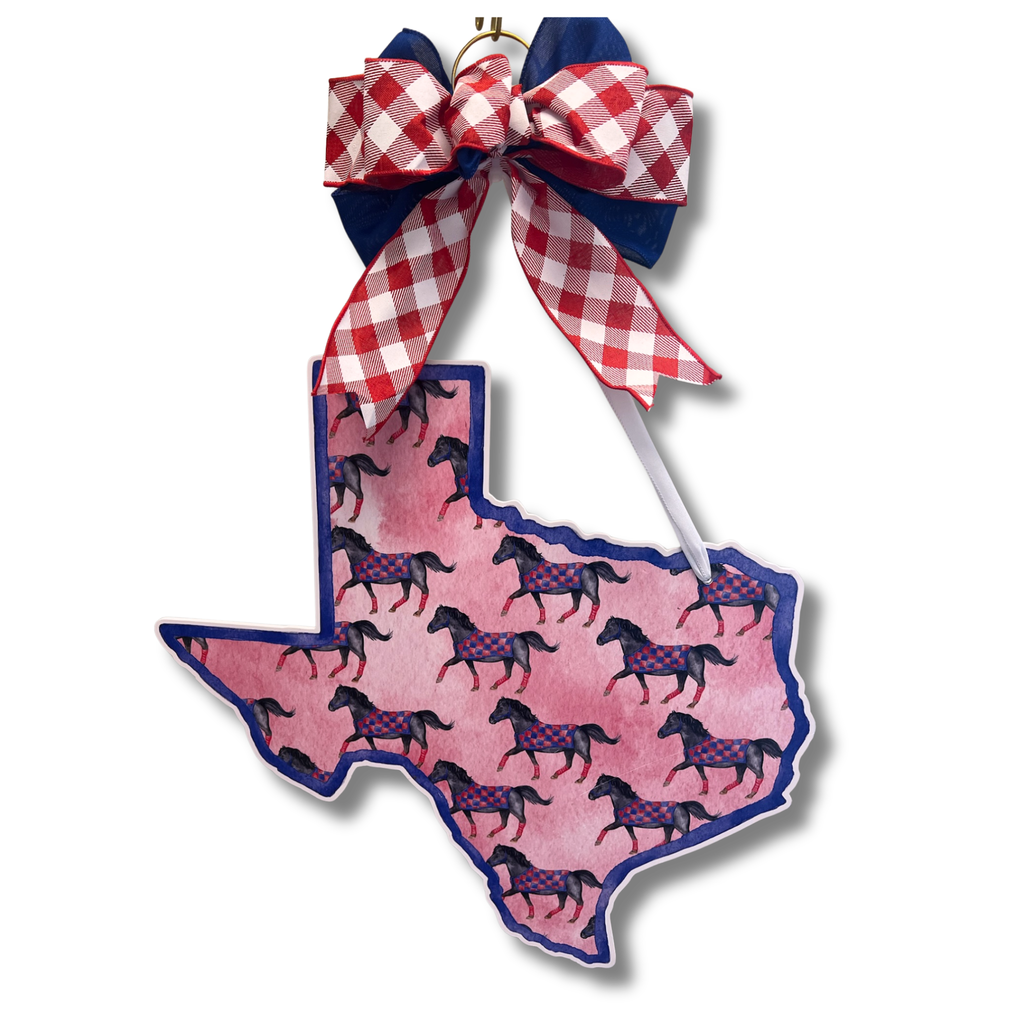 Mustang Patterned Tx Door Hanger (Sale)
