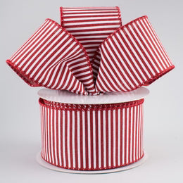Burgundy & White Pinstripe