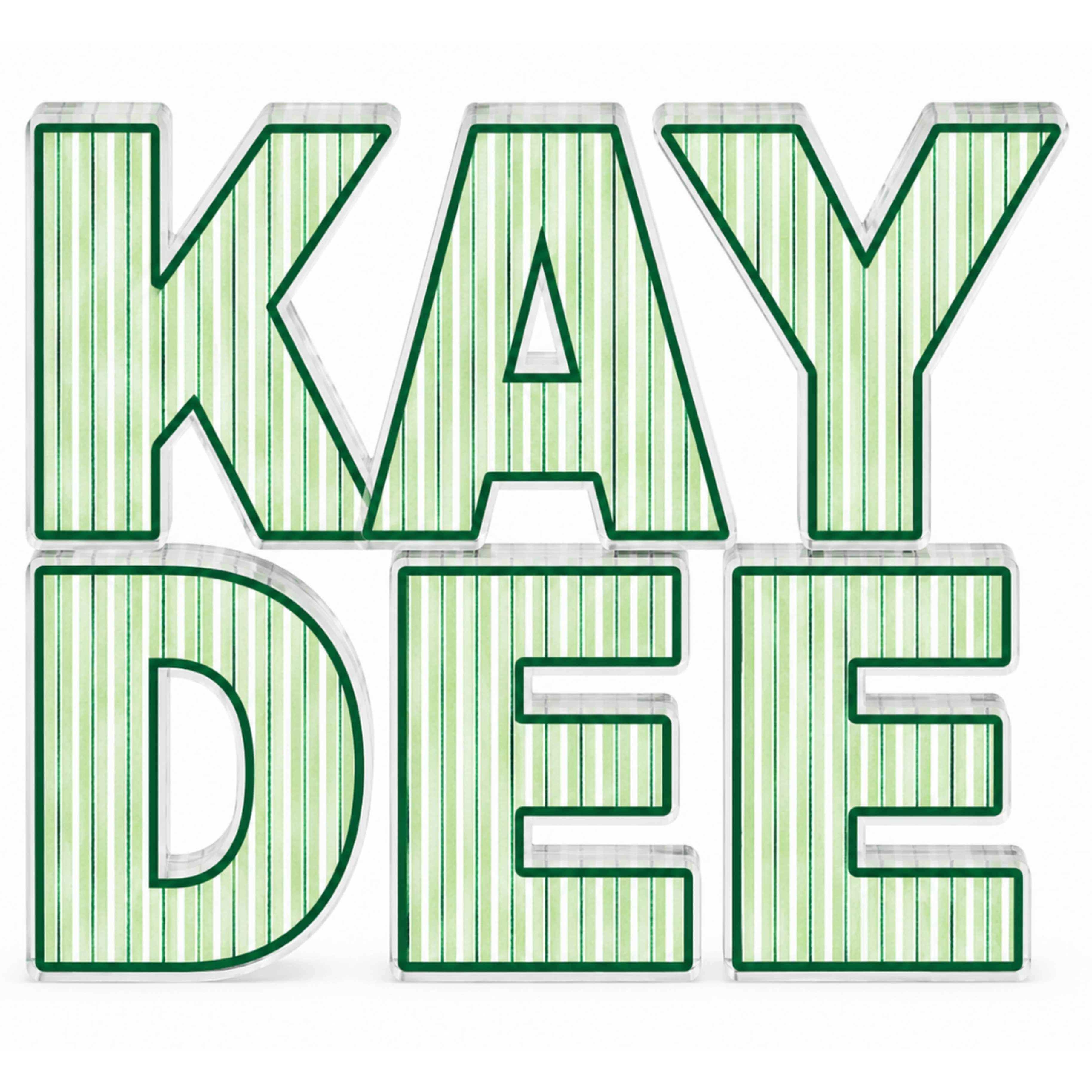 Kappa Delta Signature Stripe Acrylic Shelfie