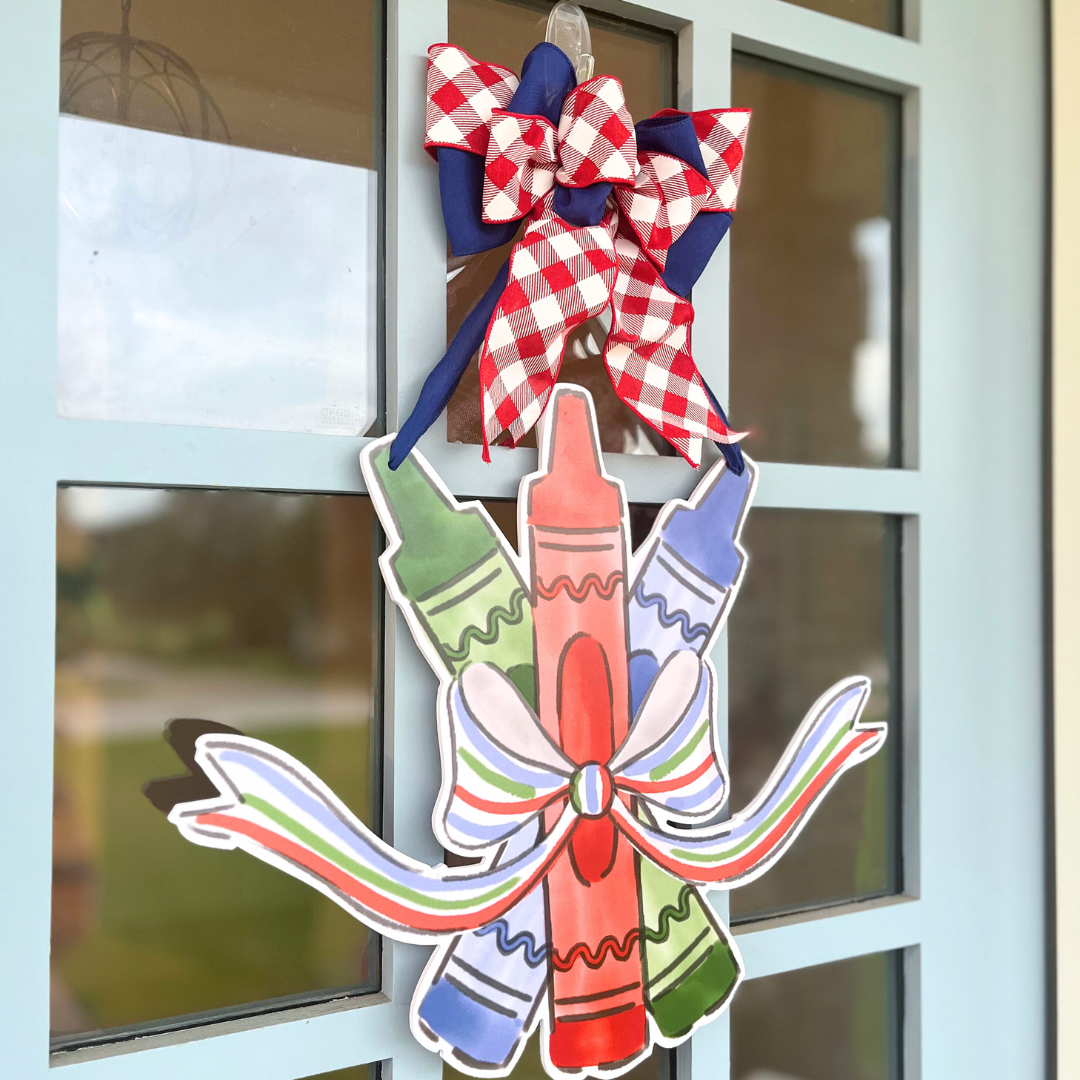 Colorful Crayons- Door Hanger