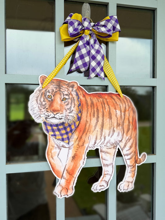 PRE ORDER (Ships 8/31) Louisiana Tiger Door Hanger