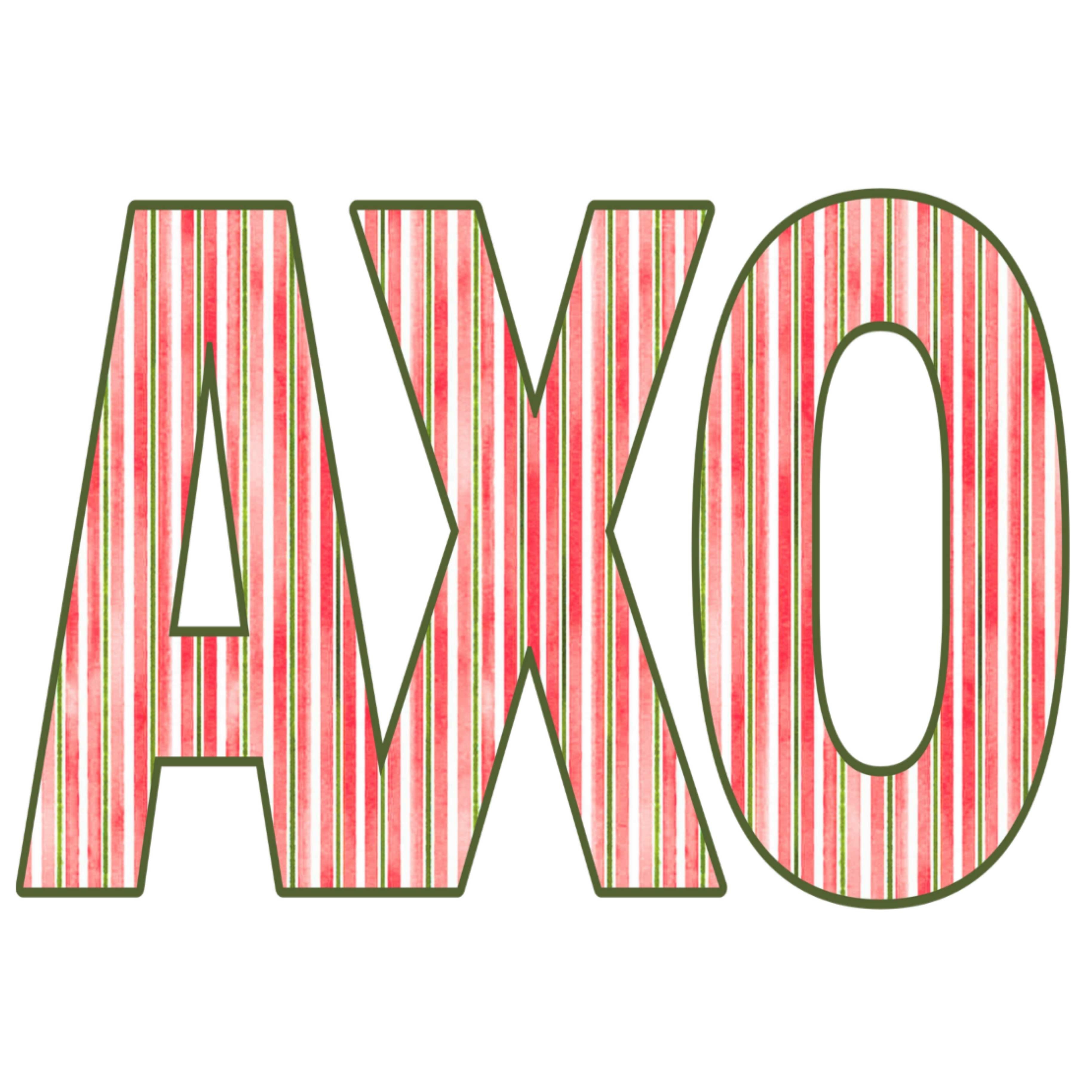 Alpha Chi Omega Signature Stripe Acrylic Shelfie