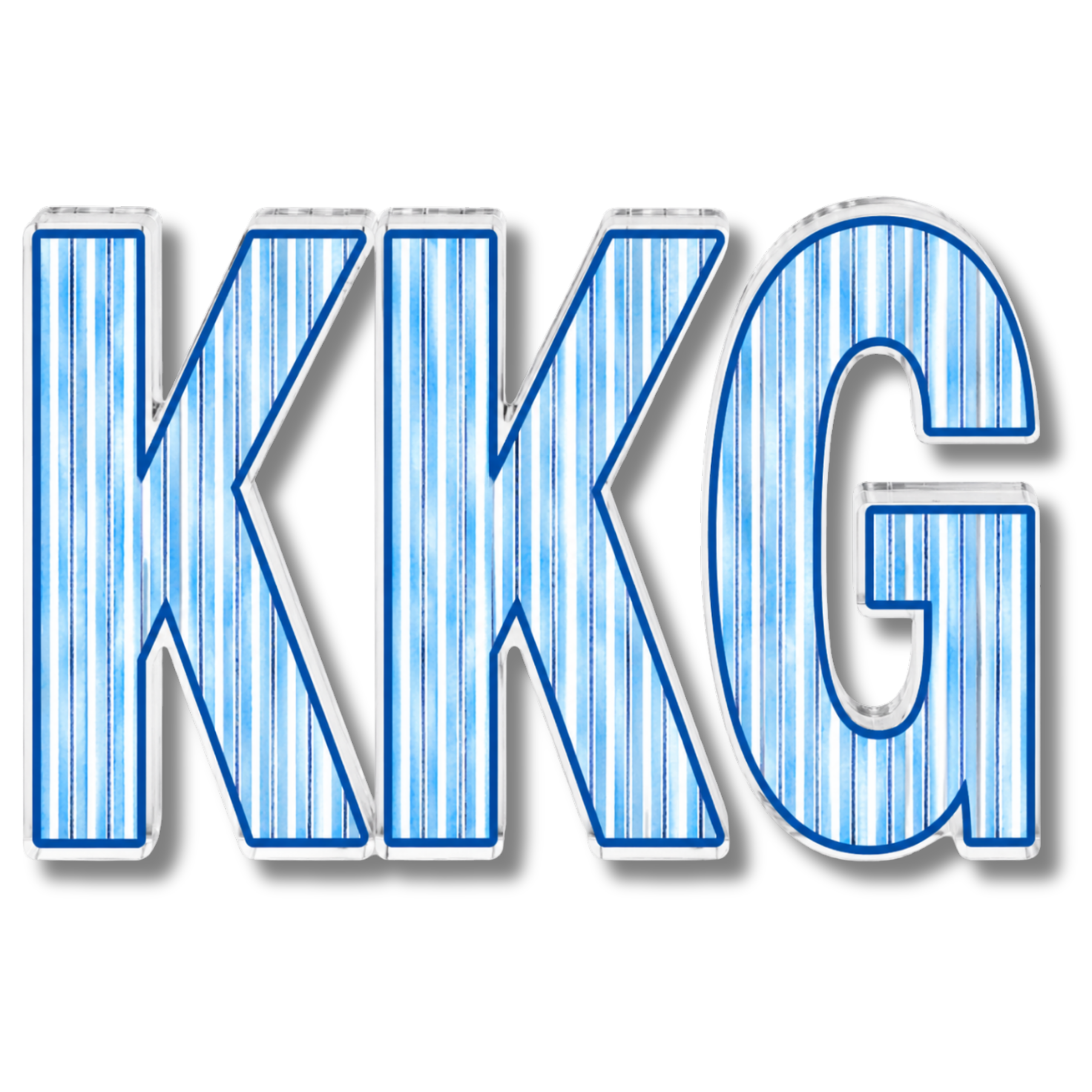 Kappa Kappa Gamma Signature Stripe Acrylic Shelfie