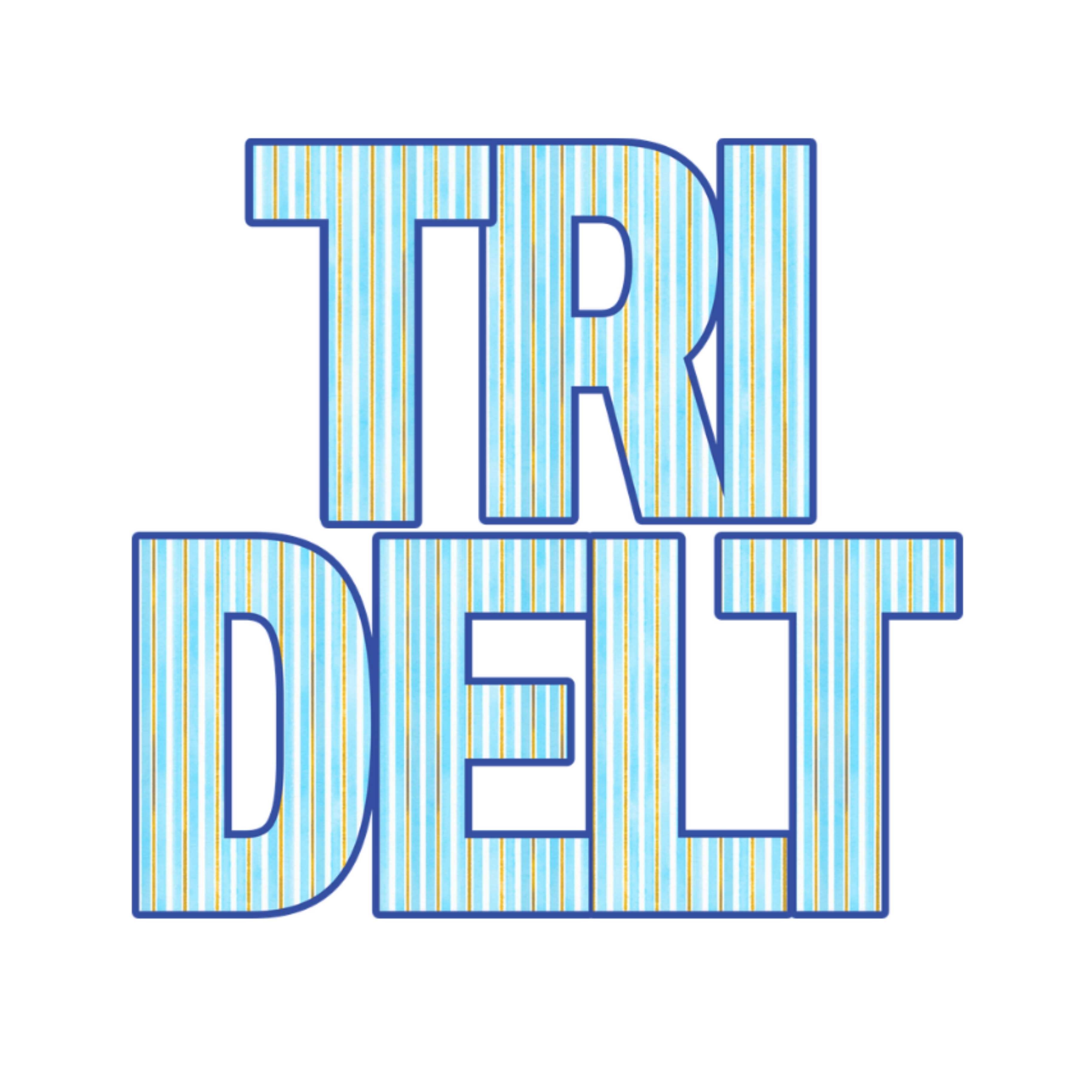 Tri Delta Signature Stripe Acrylic Shelfie