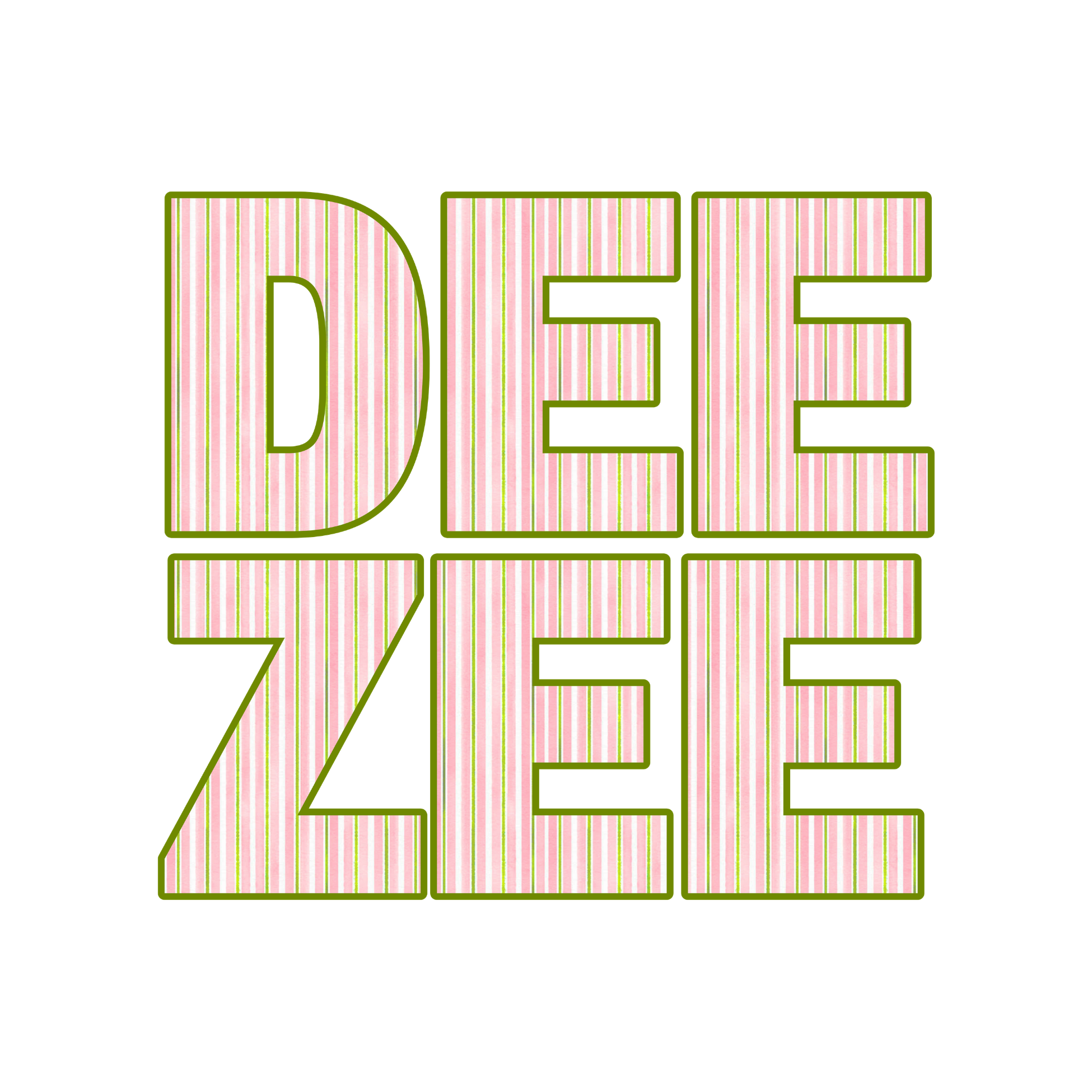 Delta Zeta Signature Stripe Acrylic Shelfie