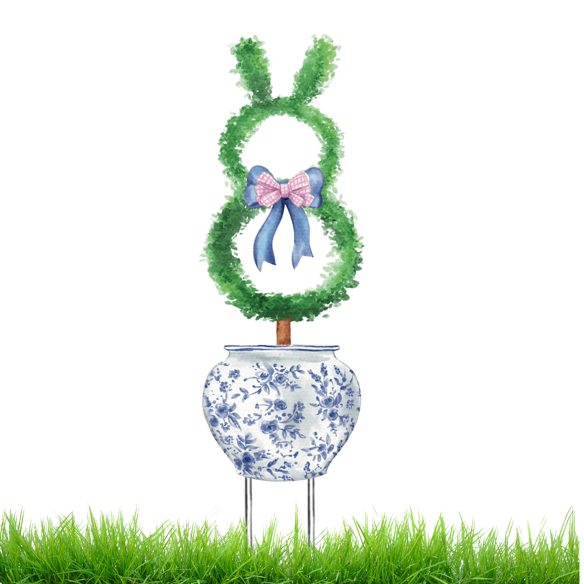 Easter Bunny Topiary- Pot Stake (Sale)