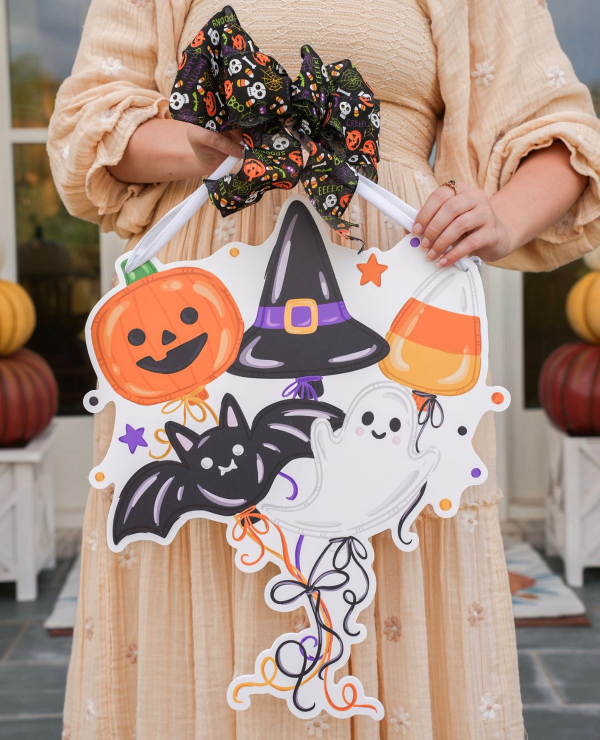 Boo Crew Balloons Door Hanger