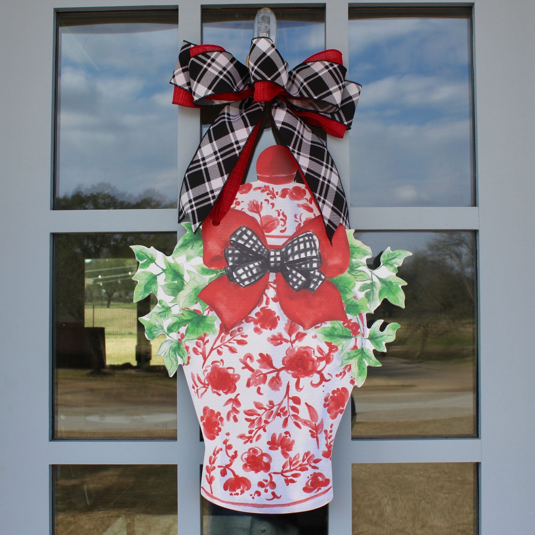 Classic Ginger Jar (Red & Black)- Door Hanger (Sale)