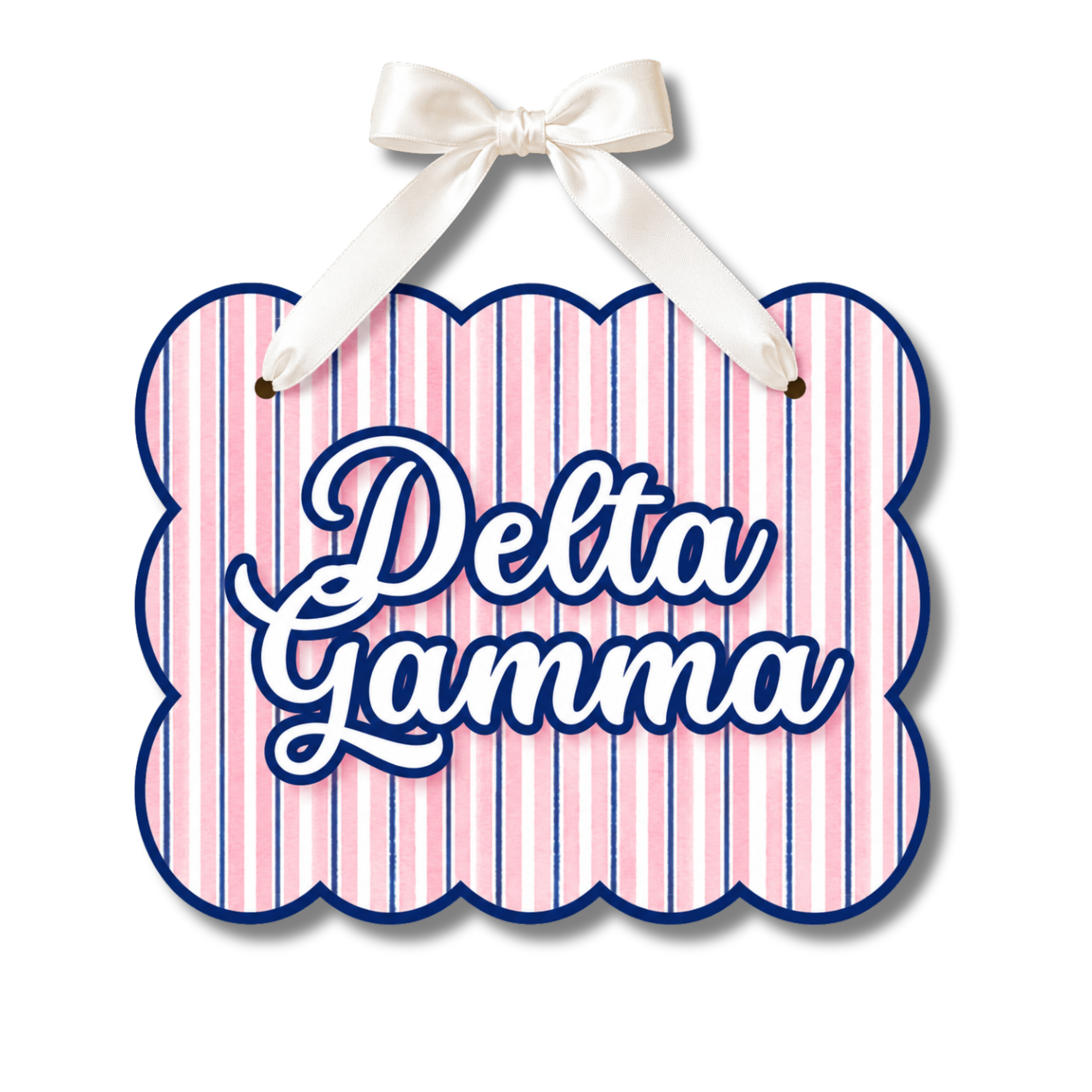 Delta Gamma Signature Stripe Door Hanger