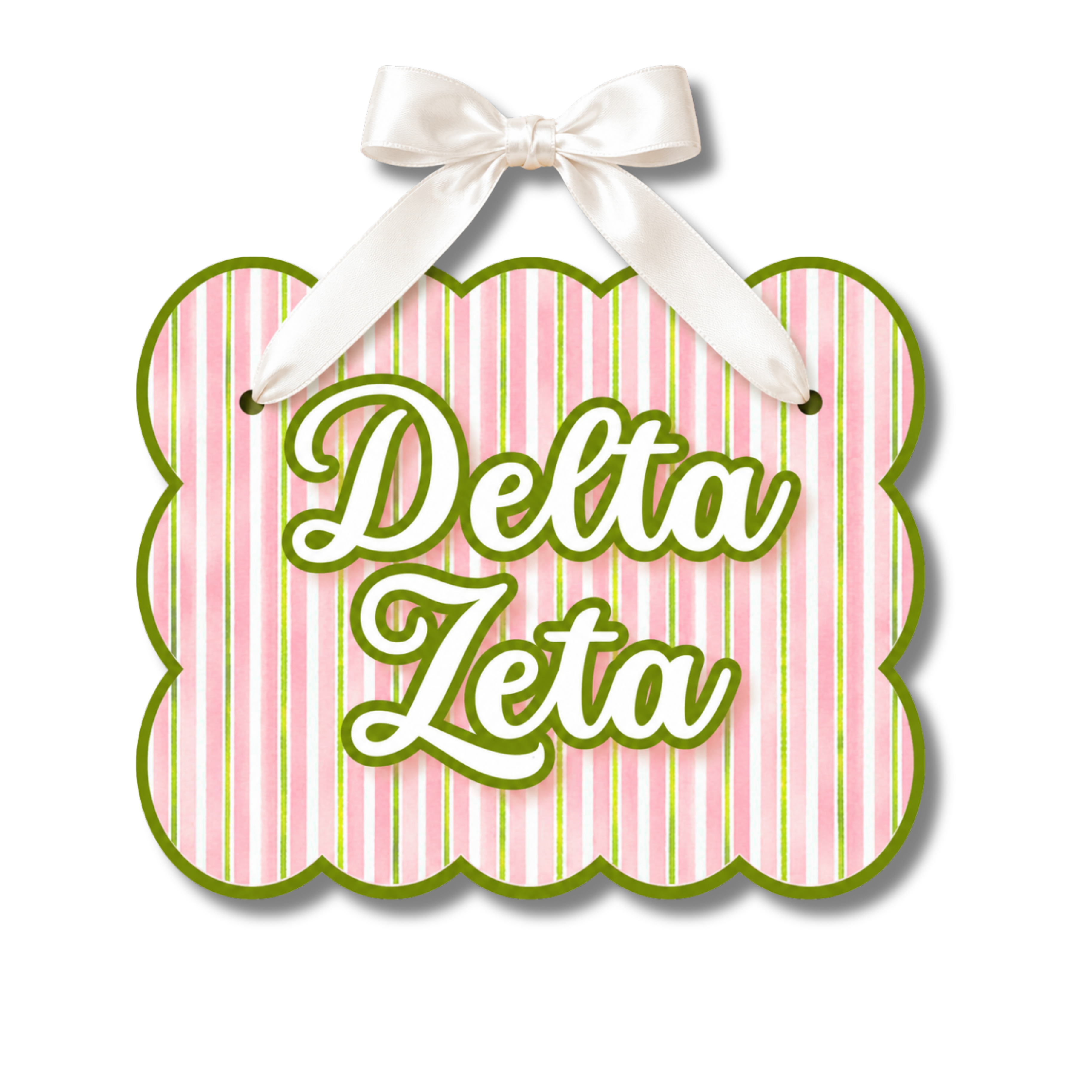 Delta Zeta Signature Stripe Door Hanger
